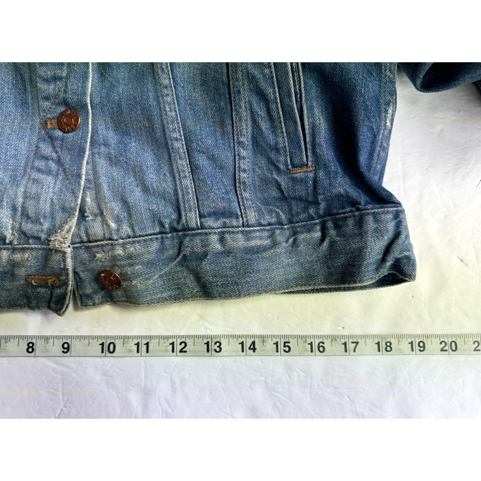 Madewell Madewell Jacket Denim Short Button Up Women’s Medium Blue Distressed Casual See Sleeves Womens Size M / US 6-8 / IT 42-44 - 6 Thumbnail