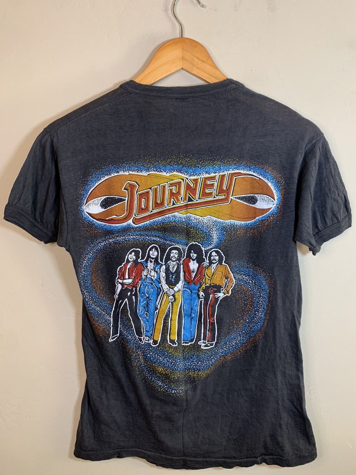 Band Tees × Vintage *RARE* Vintage 1980 Journey Single Stitch Tour Band T-Shirt Size US S / EU 44-46 / 1 - 2 Thumbnail
