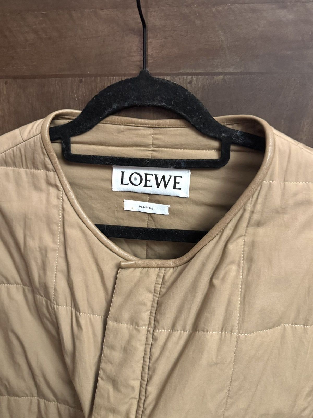 Loewe Loewe AW16 army puffer coat 44 OS men cotton & leather Size US S / EU 44-46 / 1 - 12 Thumbnail