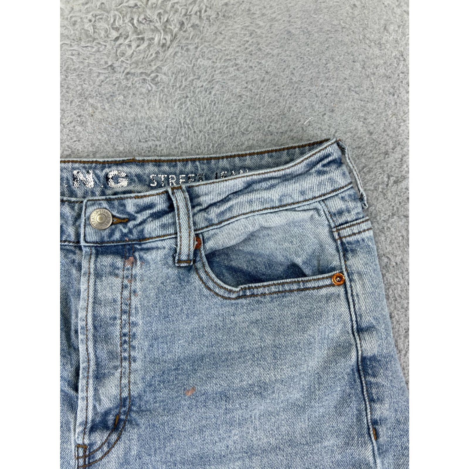 Vintage Song Shorts Womens Denim Short 26x6 Blue 7 High Rise Button Fly Cut-Off Cotton Street Casual 90s Womens Shoes? Size 28" / US 6 / IT 42 - 5 Thumbnail