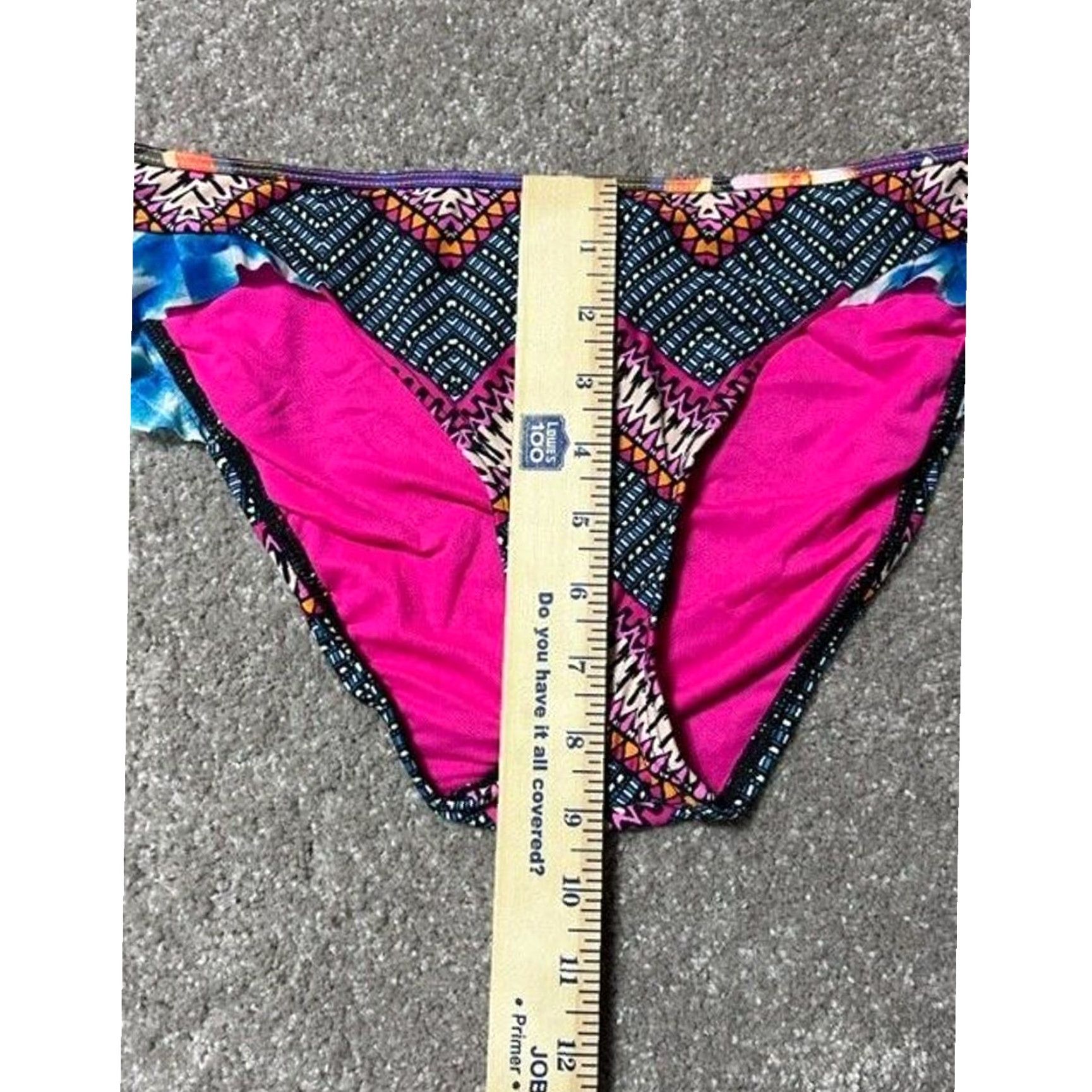 Swims Swim Systems Bikini Swim Bottom XL Pink Aztec Chevron Boho 70s Mid-rise Women Mens? Size 40" / US 18 - 5 Thumbnail