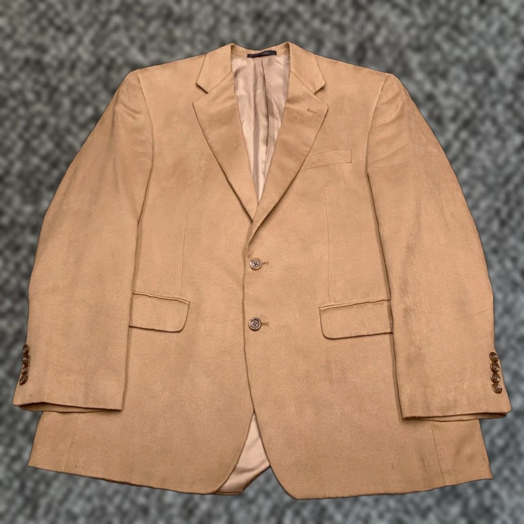 Chaps Chaps Sport Coat Mens 40R Brown Blazer Single-Breasted Notch Lapel 2-Button Jacket Regular Fit Vintage? No Size 40R - 1 Thumbnail