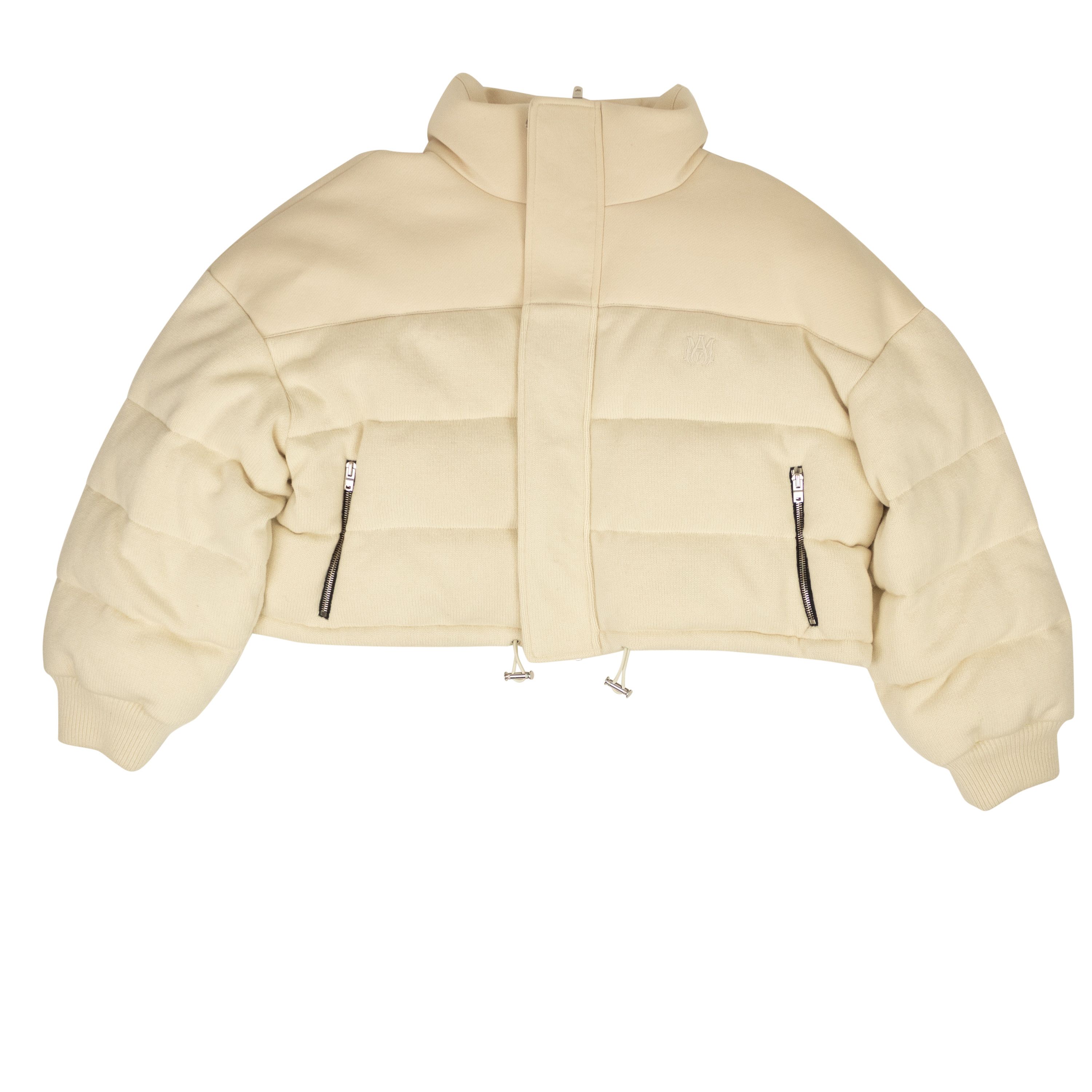 image of Amiri Off White Knit Puffer Jacket Size Xs, Women's