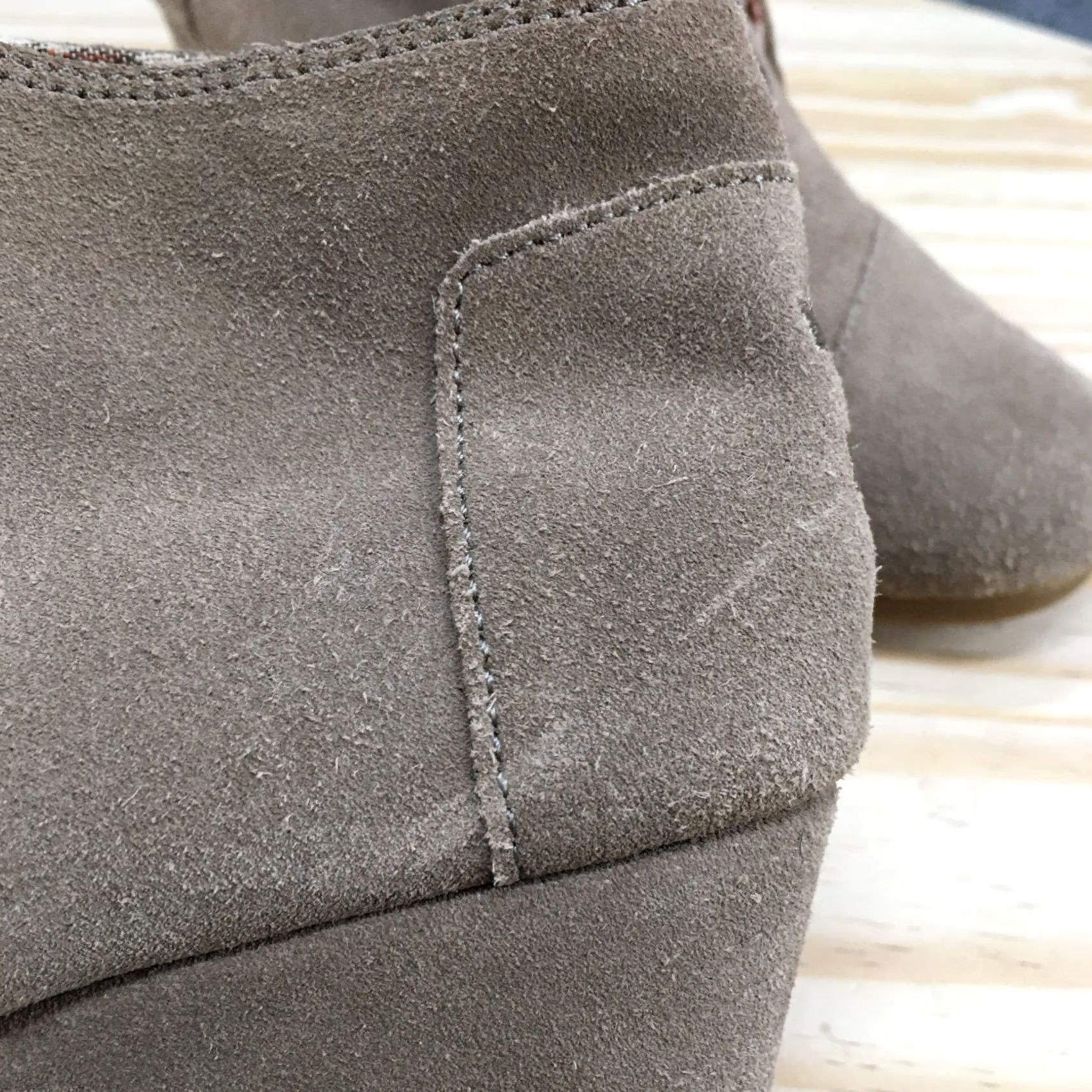 Toms TOMS Boots Womens 8 Casual Desert Wedge Ankle Bootie Brown Suede Lace Up Size US 8 / IT 38 - 6 Thumbnail