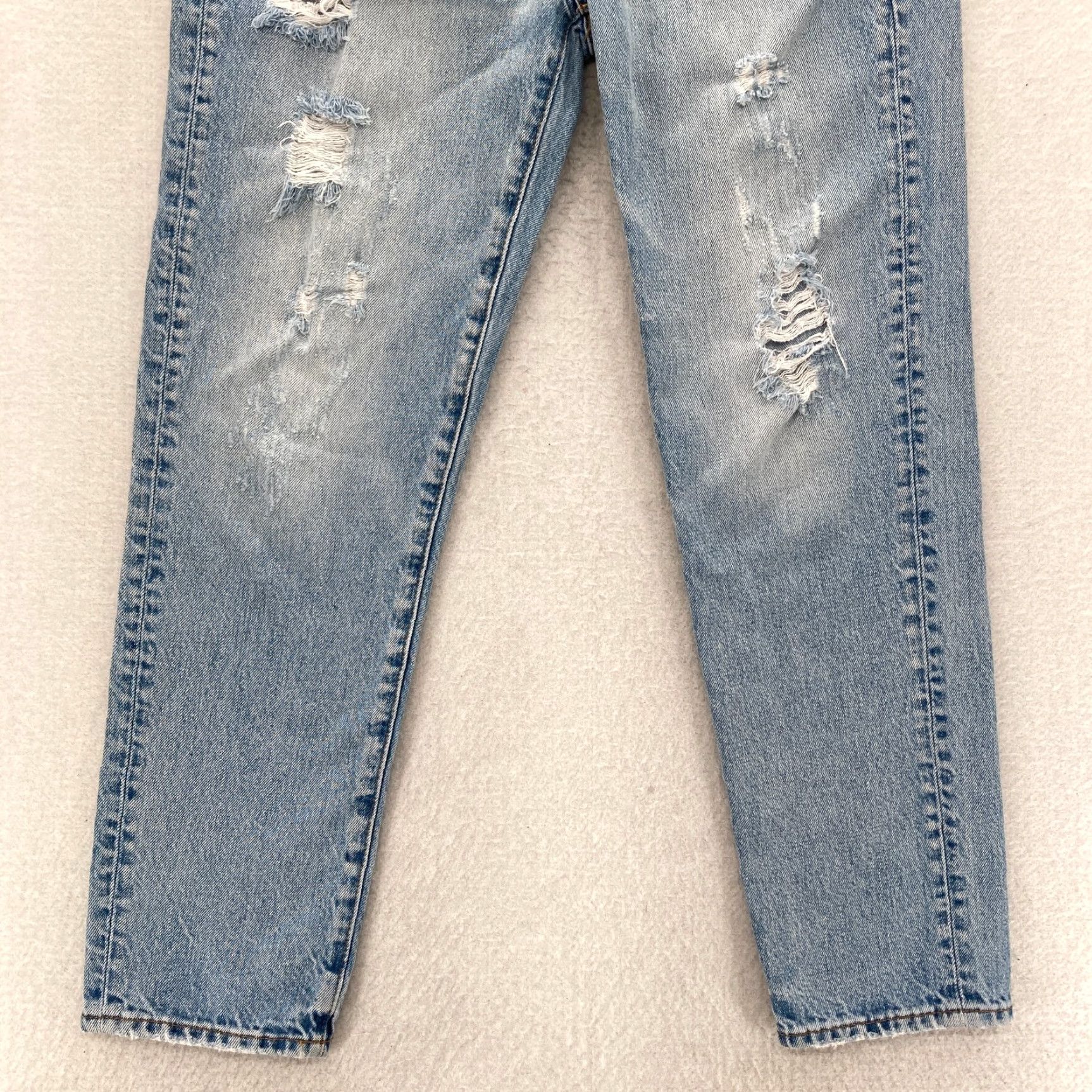 American Eagle Outfitters American Eagle Jeans Mens 28x26 Slim Leg Distressed Medium Wash Blue Denim Pant Size US 28 / EU 44 - 3 Thumbnail