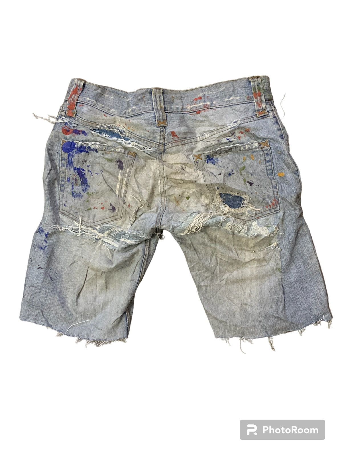 Dolce & Gabbana Dolce And Gabbana Painted Flare Short Denim Jeans Size US 40 / EU 56 - 2 Thumbnail