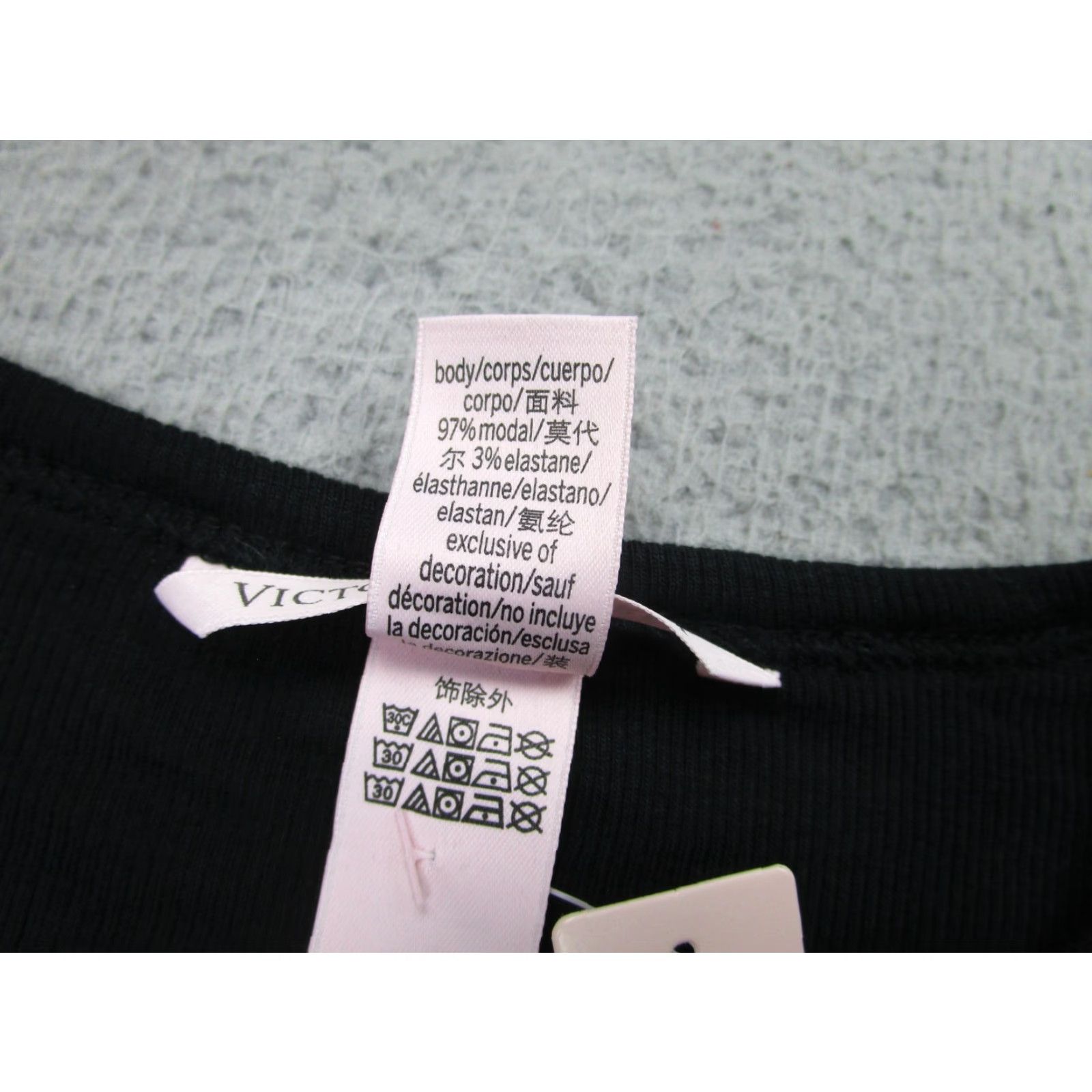 Victoria's Secret Victoria's Secret Shirt Womens Medium Black Long Sleeve Button Front Ribbed y2k Size M / US 6-8 / IT 42-44 - 6 Thumbnail