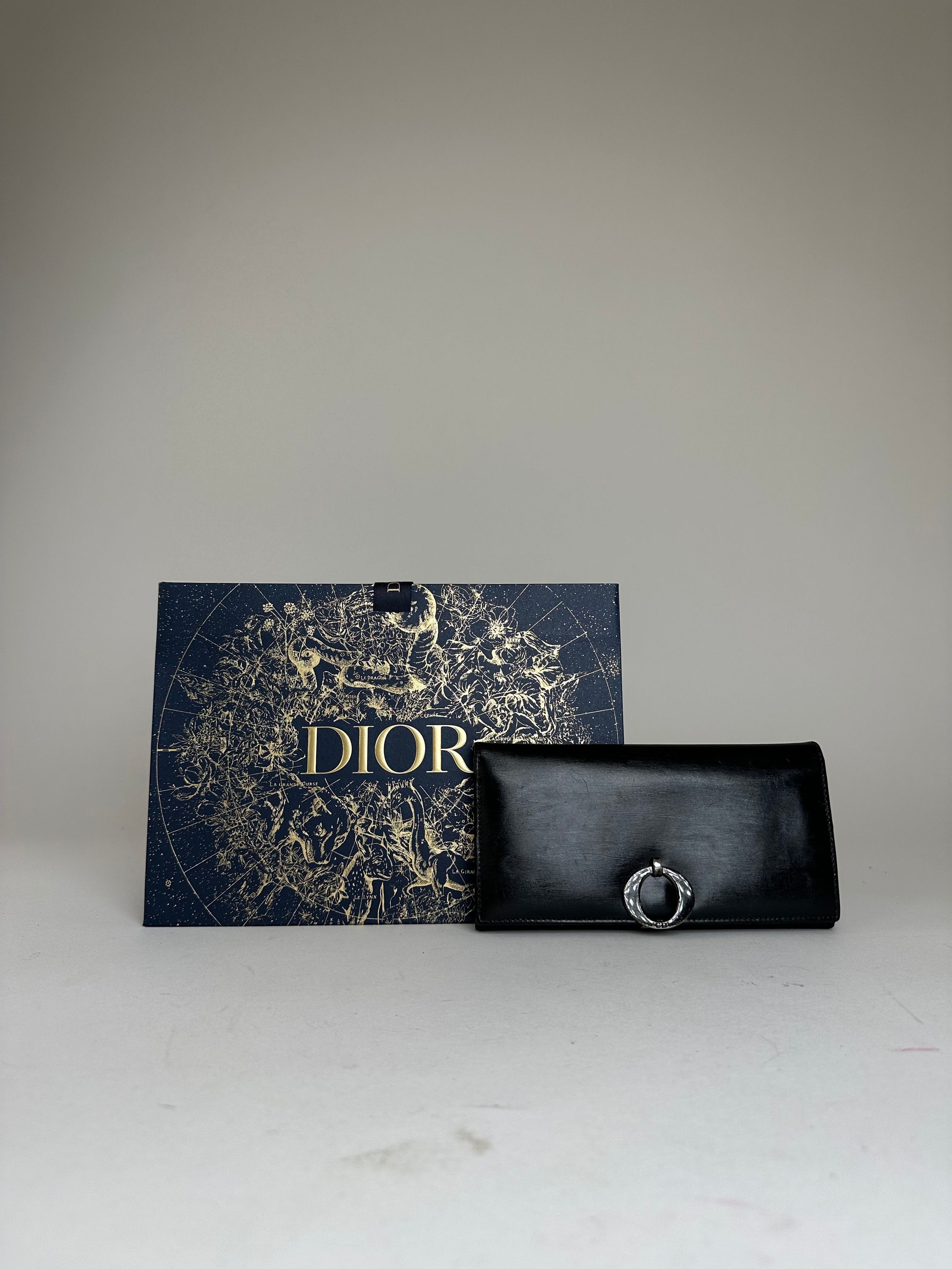 Dior Vintage Leather Flap Long Wallet Black Size ONE SIZE - 1 Thumbnail