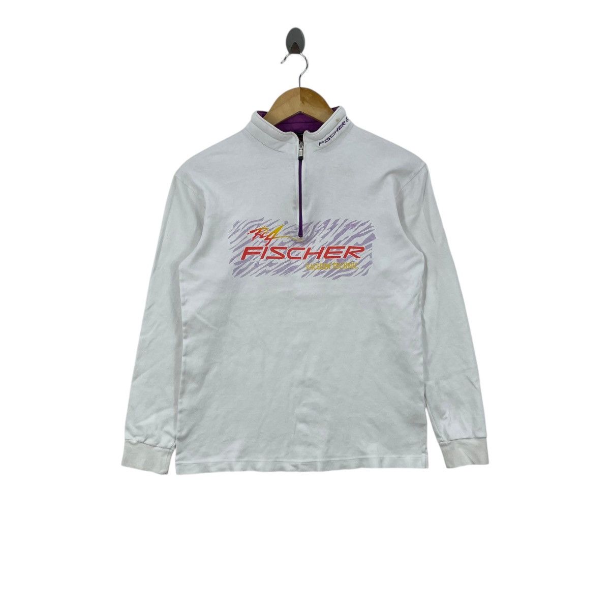 Vintage Vintage Fischer Ski Half Zip Long Sleeve Shirt Size US M / EU 48-50 / 2 - 1 Thumbnail