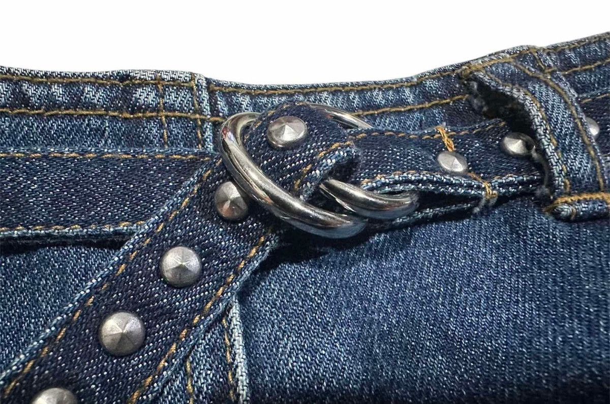 Burberry × Designer 🔥Vintage Burberry Blue Label Denim Skirt Belt Studded Size 30" / US 8 / IT 44 - 4 Thumbnail