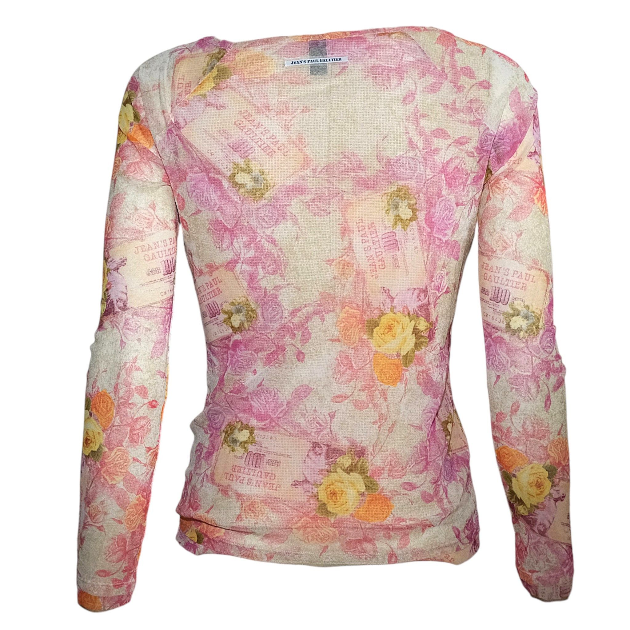 Jean Paul Gaultier Jean's Paul Gaultier Currency Bill Mesh Shirt Size S / US 4 / IT 40 - 2 Thumbnail