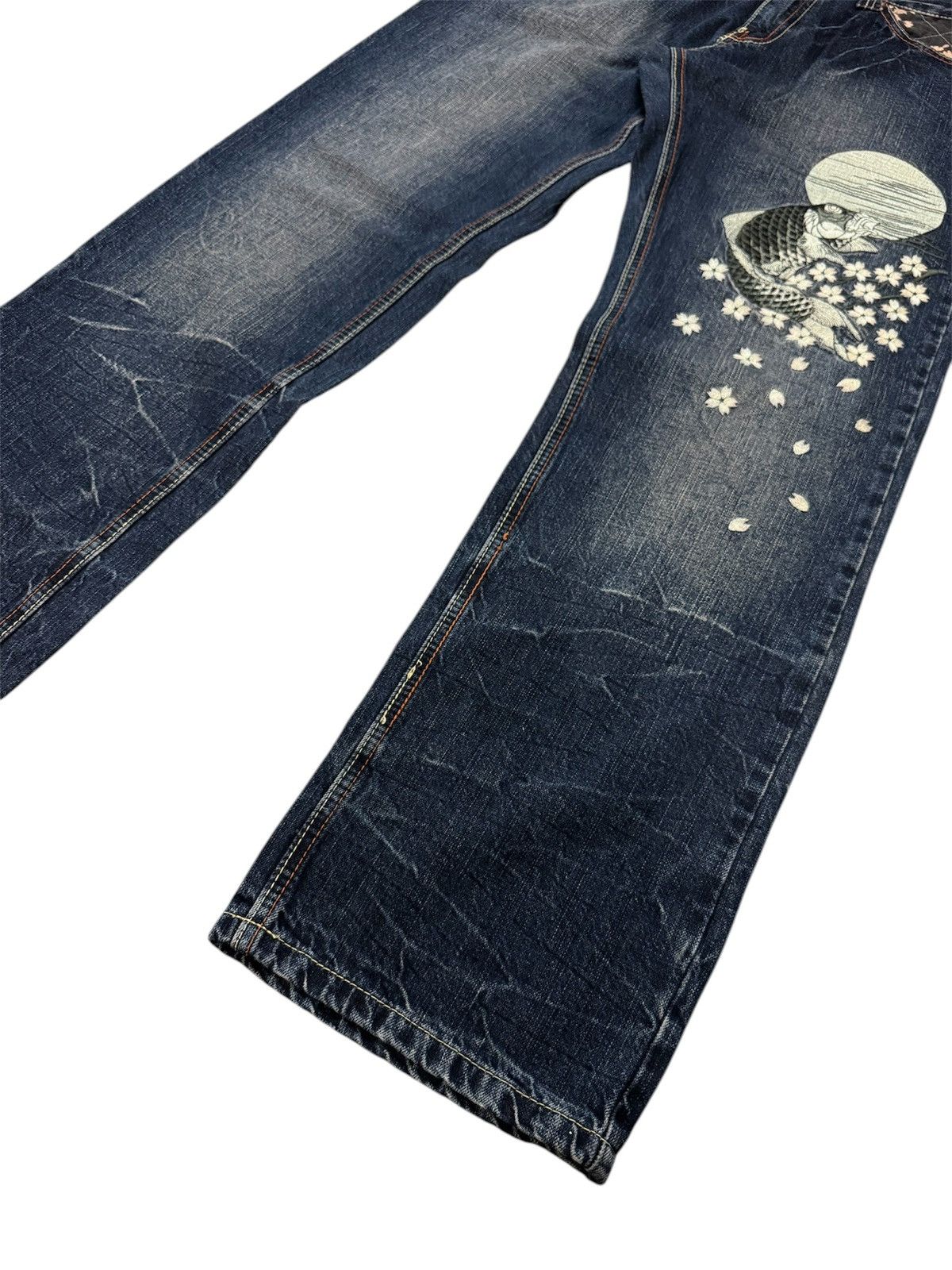 Japanese Brand INFINITY MULTIPOCKET KOI KARAKURI TAMASHII DESIGN DENIM Size US 33 - 11 Thumbnail