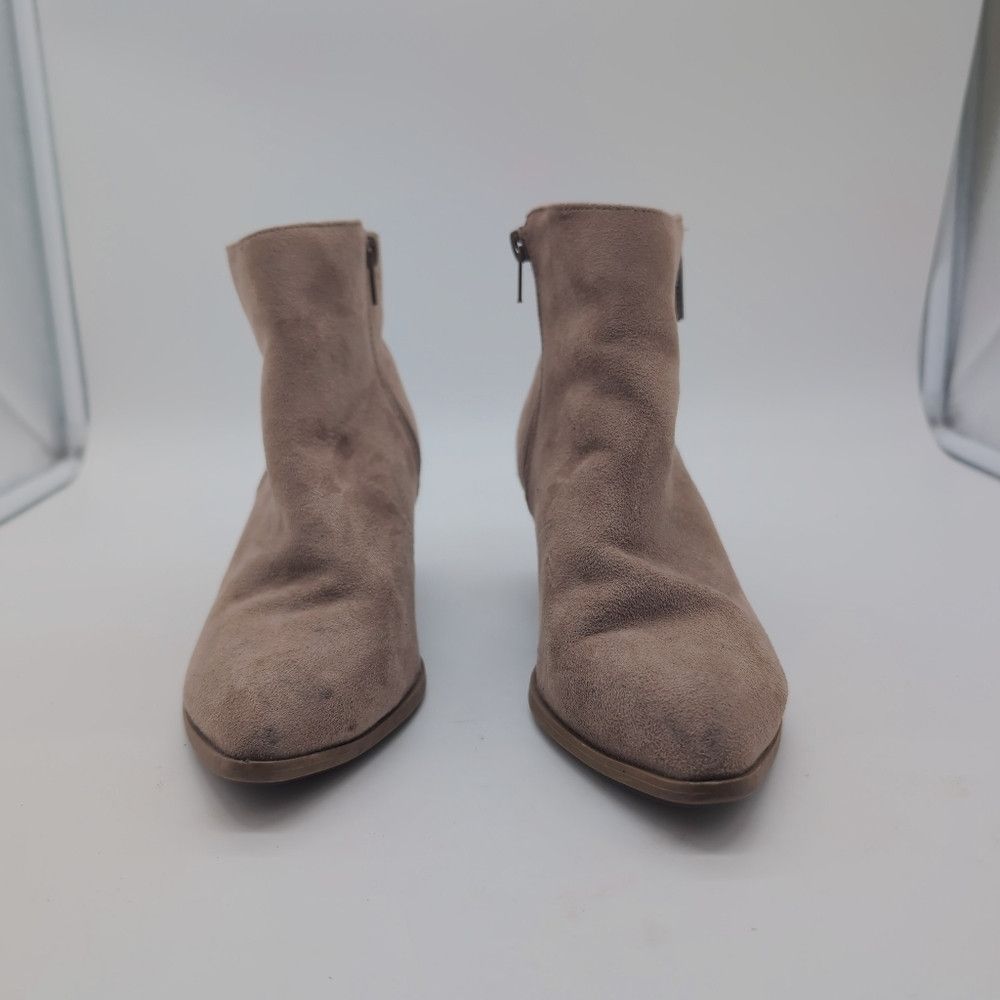 Lulus Lulu's Elegant Sz 6 Tan Fabric Suede Boots Booties Size US 6 / IT 36 - 2 Thumbnail