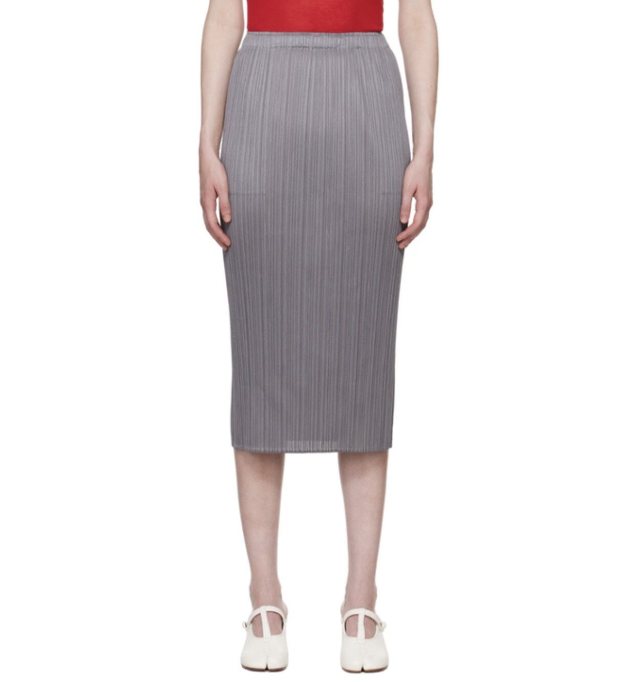 Pleats Please Issey Miyake Pleats Please Issey Miyake Pleated Basic Midi Skirt Size 30" / US 8 / IT 44 - 2 Thumbnail