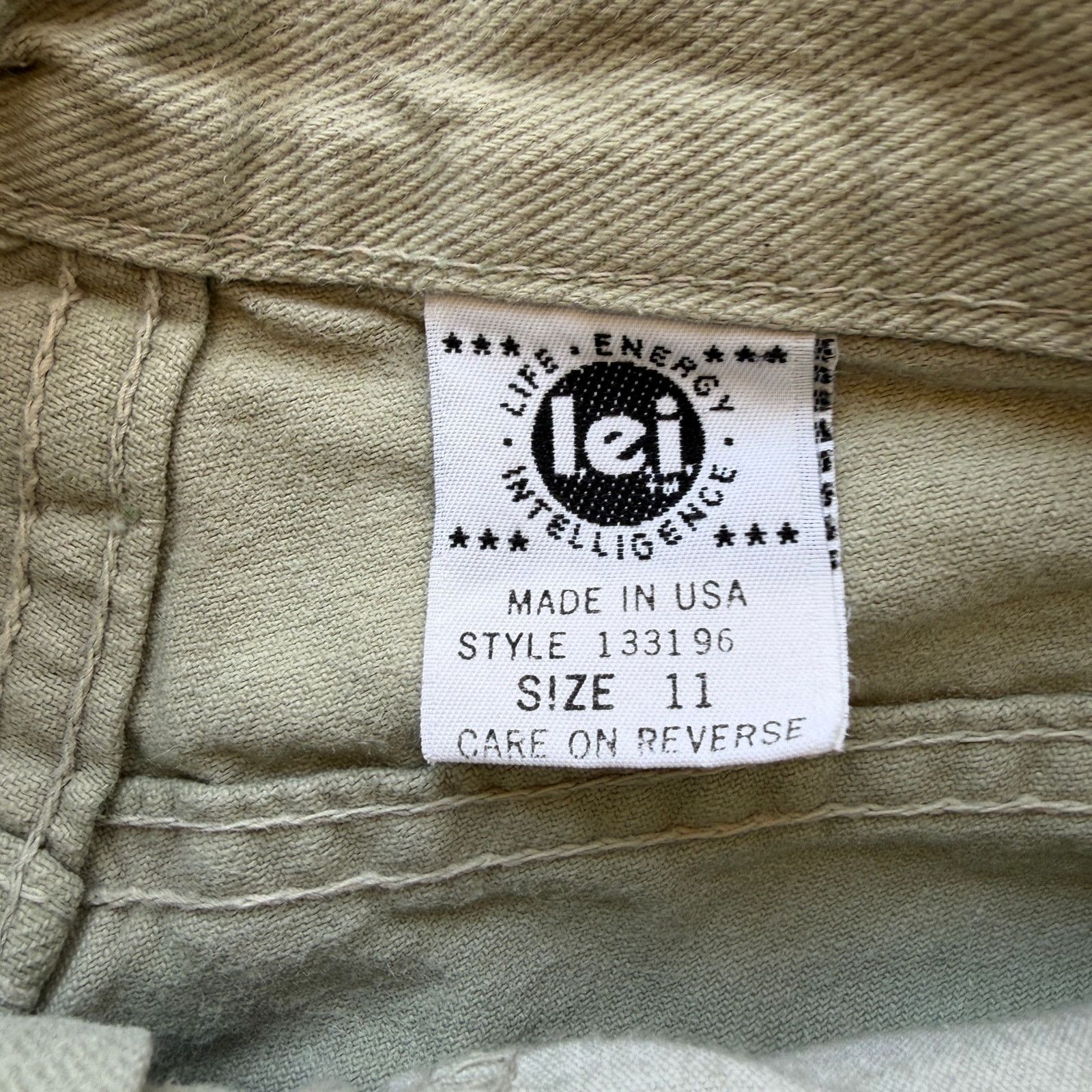 L.E.I. Vintage 80s LEI High Waisted Denim Shorts Talon Zip USA Size 32" / US 10 / IT 46 - 3 Thumbnail