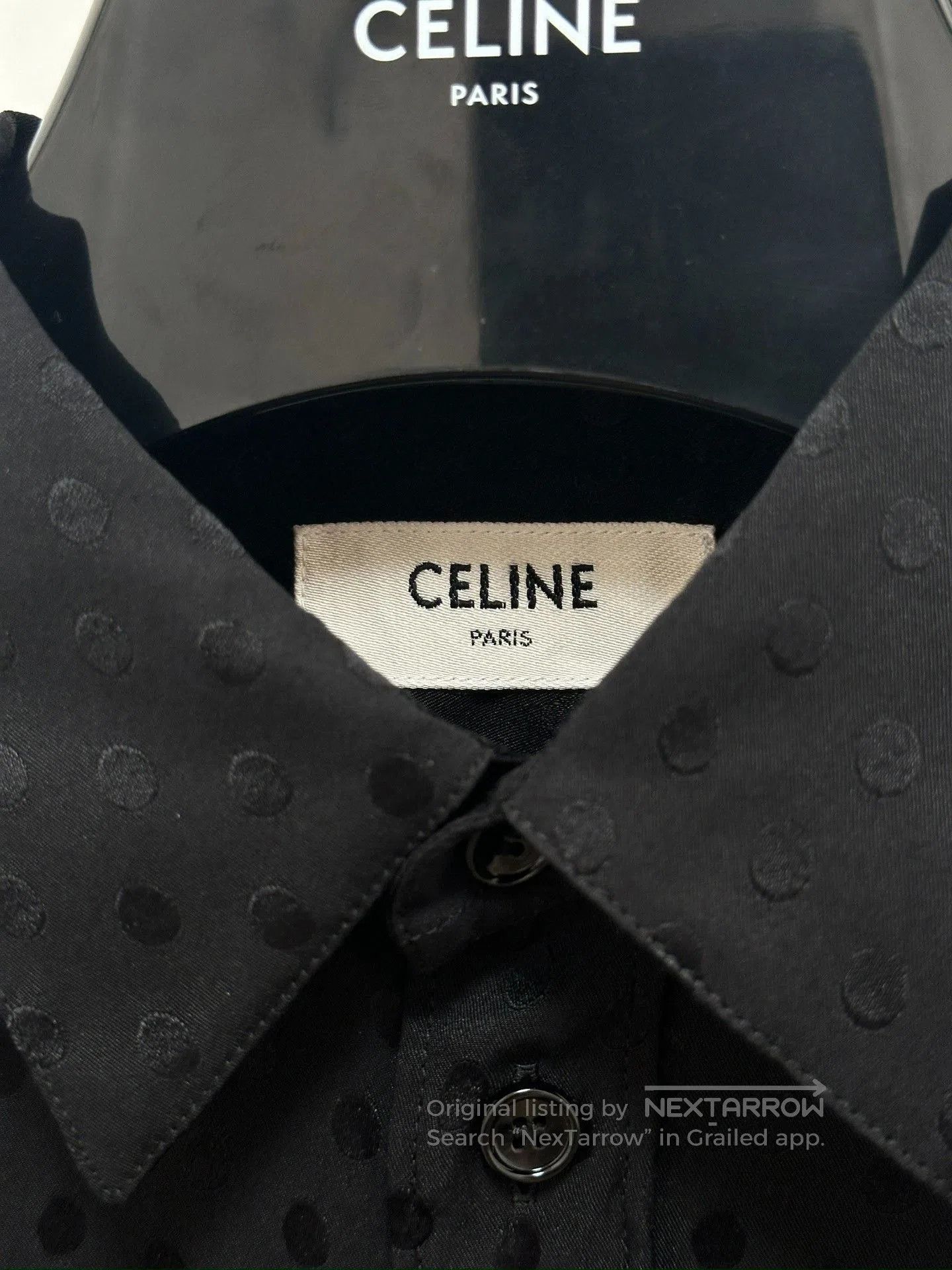 Celine Celine Black Polka Dot Silk Shirt 38. Size S / US 4 / IT 40 - 4 Thumbnail