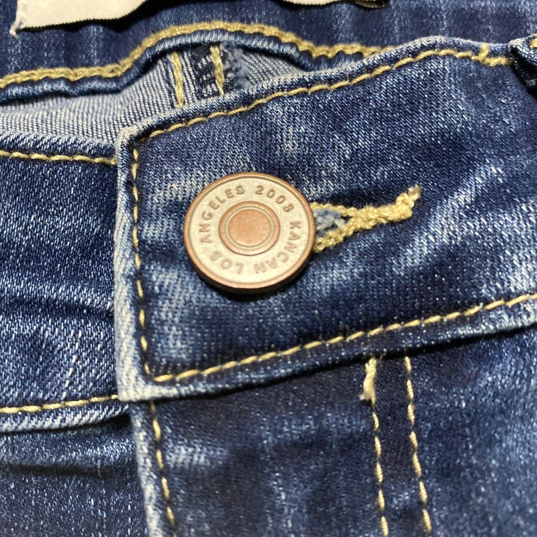 Vintage VINTAGE Kancan Jeans Womens Denim Mid Rise Dark Wash Skinny Leg 26 Blue Womens Jeans Size 42" / US 20 - 6 Thumbnail