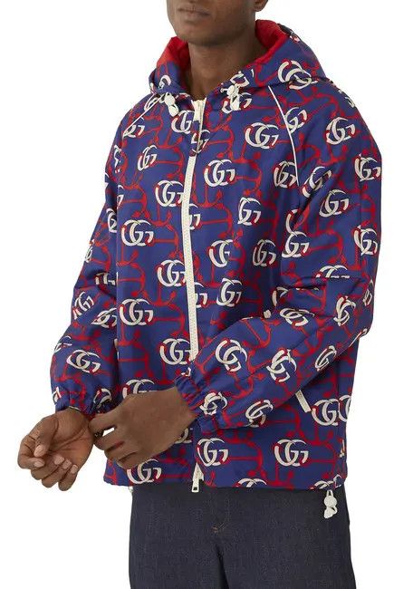 Gucci o1s1wg110225 Double G Anchor Print Fabric Jacket Multicolor Size US S / EU 44-46 / 1 - 3 Thumbnail