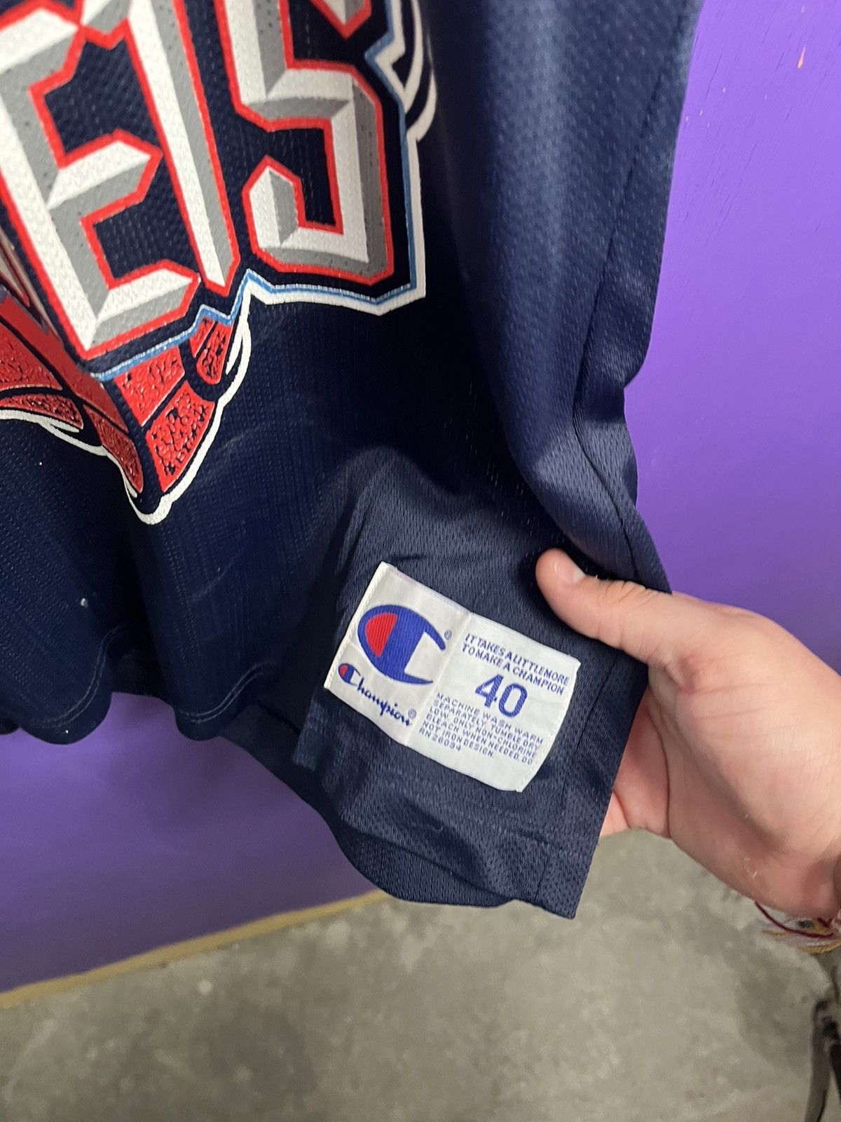 Champion × NBA × Vintage Vintage 90s Champion rockets Clyde Drexler jersey Size US M / EU 48-50 / 2 - 4 Thumbnail