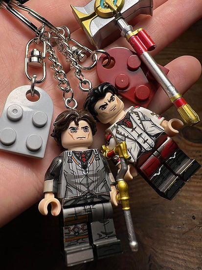 Cartoon Network × Handmade irritated studio arcane viktor jayce minifigure keychain Size ONE SIZE - 2 Thumbnail