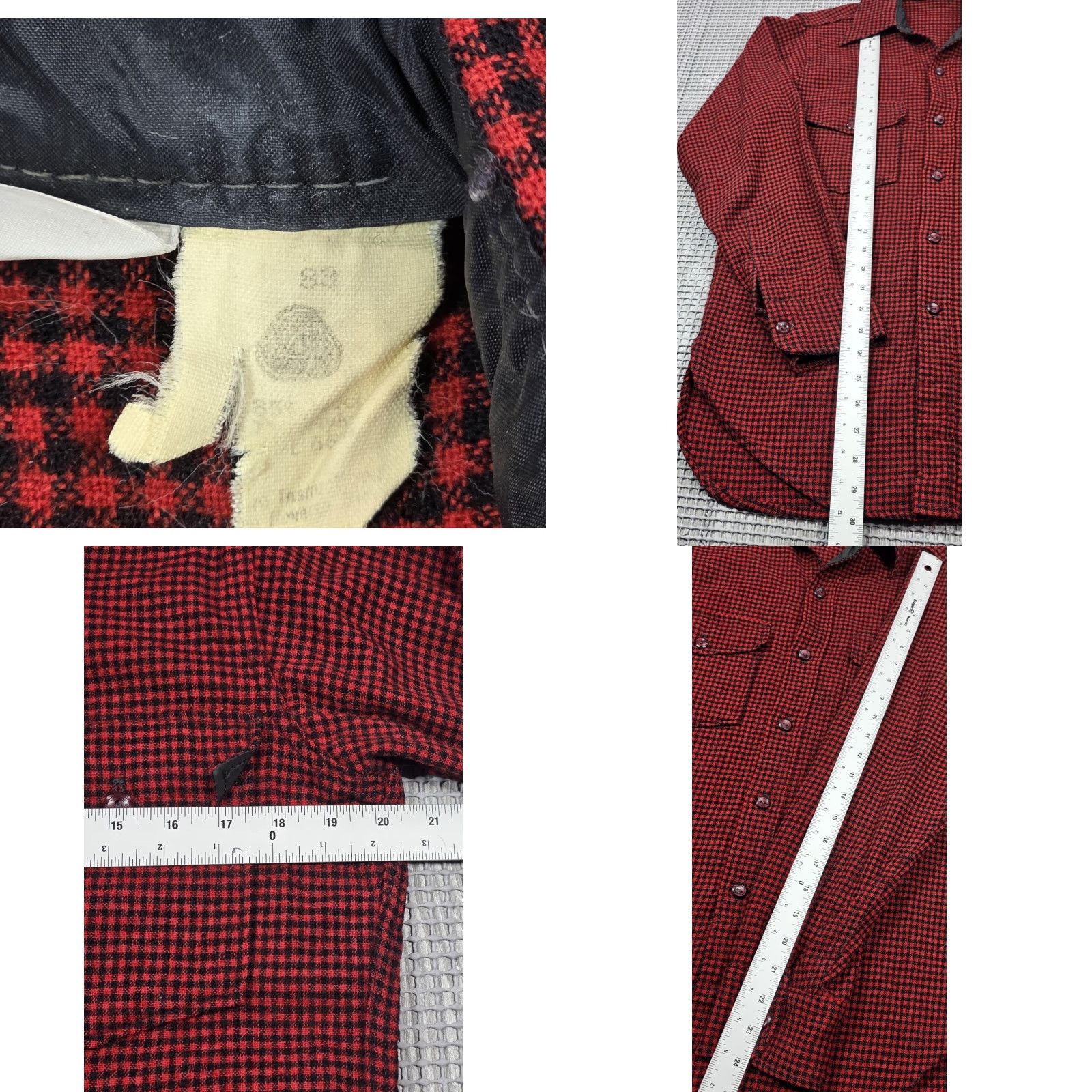Vintage VINTAGE Woolrich Wool Shirt Mens Long Sleeve M Flannel Red Black Plaid Button Up USA Size US M / EU 48-50 / 2 - 9 Thumbnail