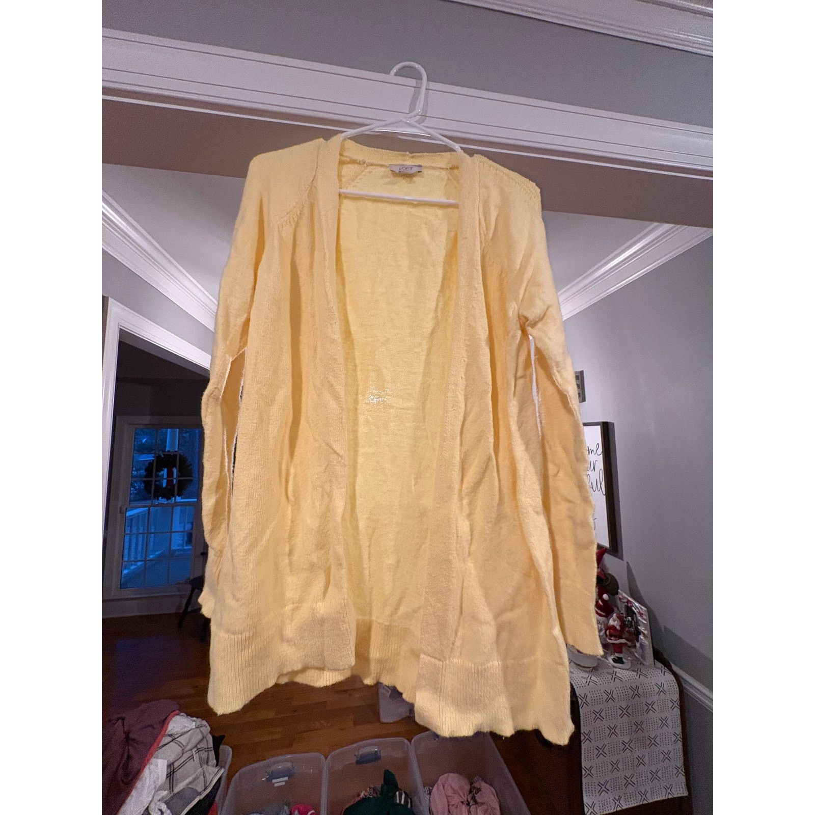 Loft LOFT Outlet Women’s Small Yellow Cardigan Long Sleeve Size S / US 4 / IT 40 - 2 Thumbnail