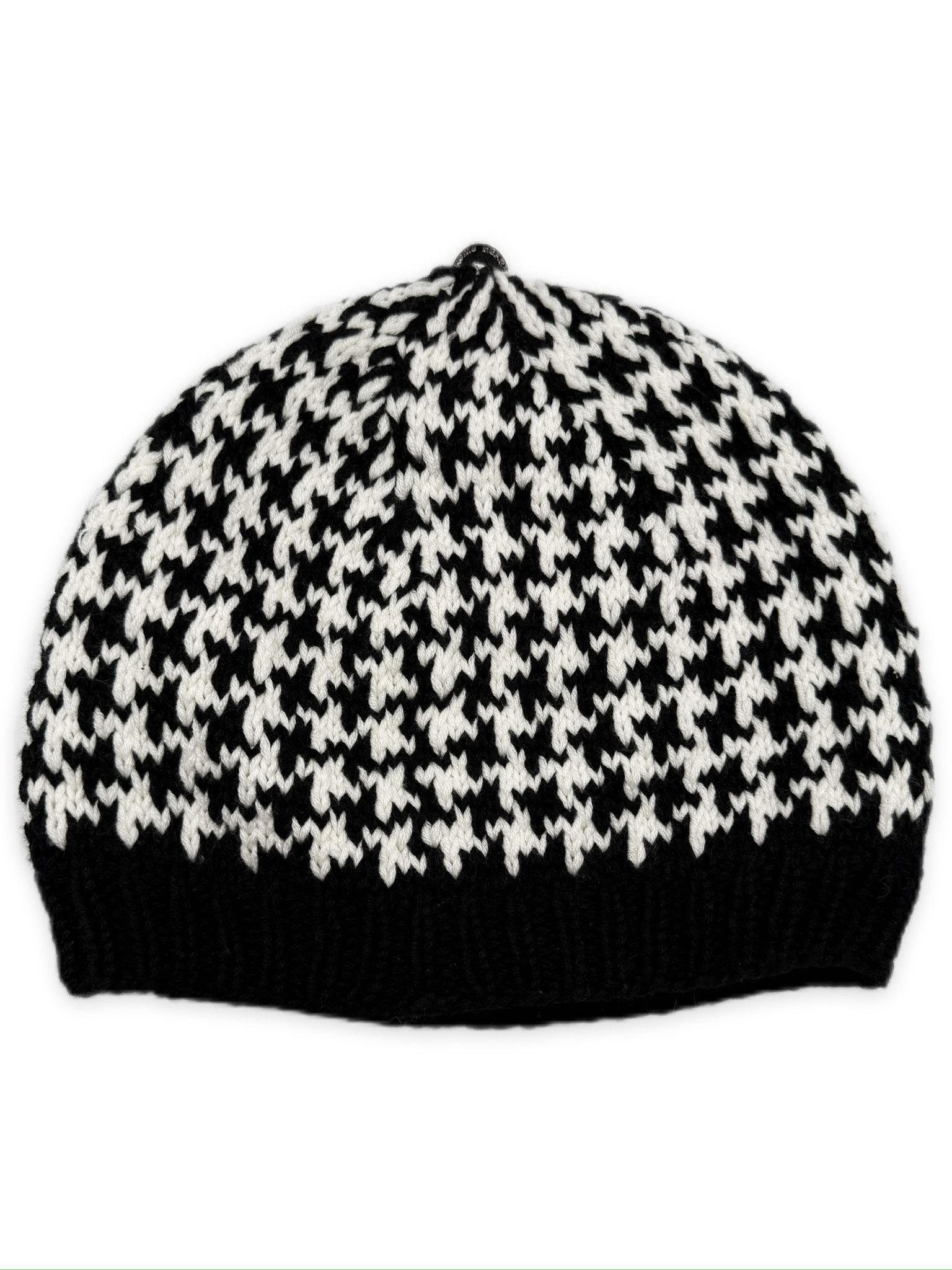 Chrome Hearts Chrome Hearts Leather Cross Patch Houndstooth Rhodium Star Knit Beanie Size ONE SIZE - 3 Thumbnail