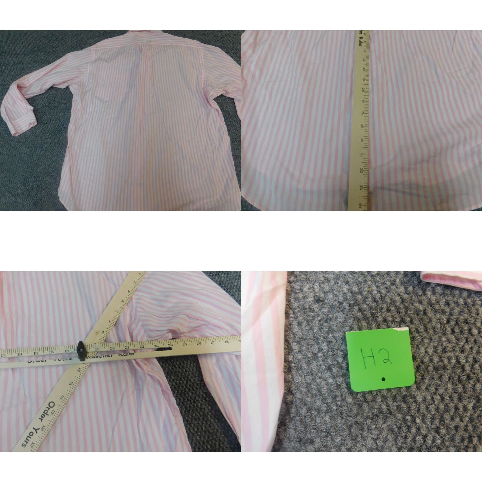 Ralph Lauren Ralph Lauren Shirt Mens 17 Pink Striped Yarmouth Button Down Long Sleeve Collared Knit Cotton Button-Up Size US XL / EU 56 / 4 - 8 Thumbnail