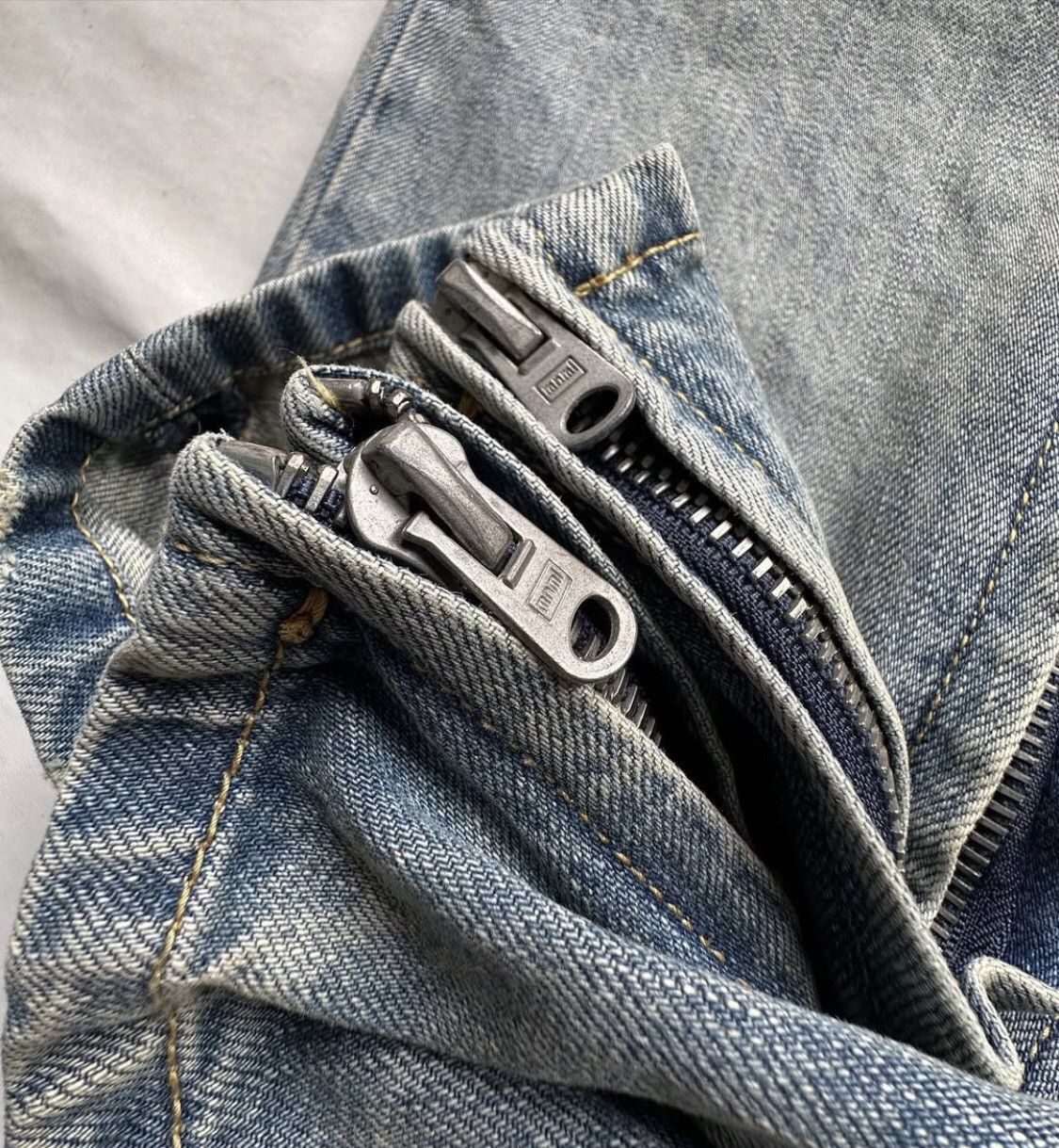 Designer × MNML MNML M5 Zipper Slim Denim Pants Blue Size US 32 / EU 48 - 6 Thumbnail