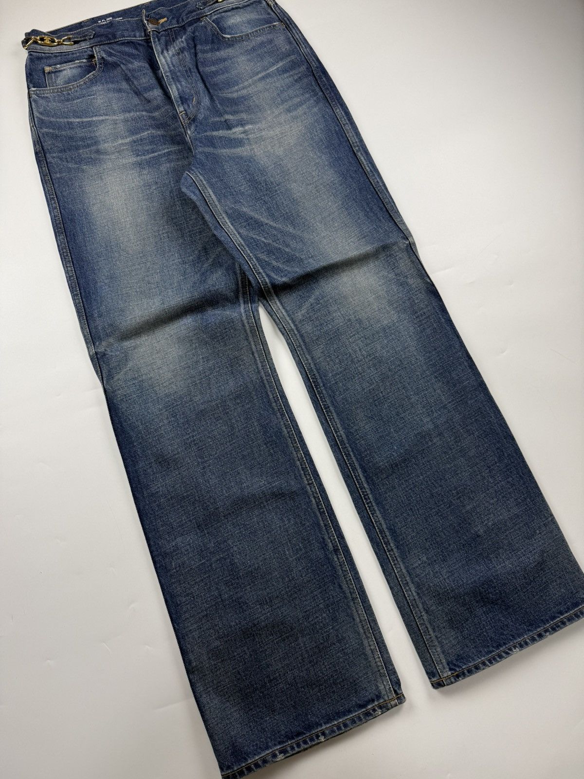 Celine Celine Triomphe Gold Buckle Jeans Size US 32 / EU 48 - 4 Thumbnail