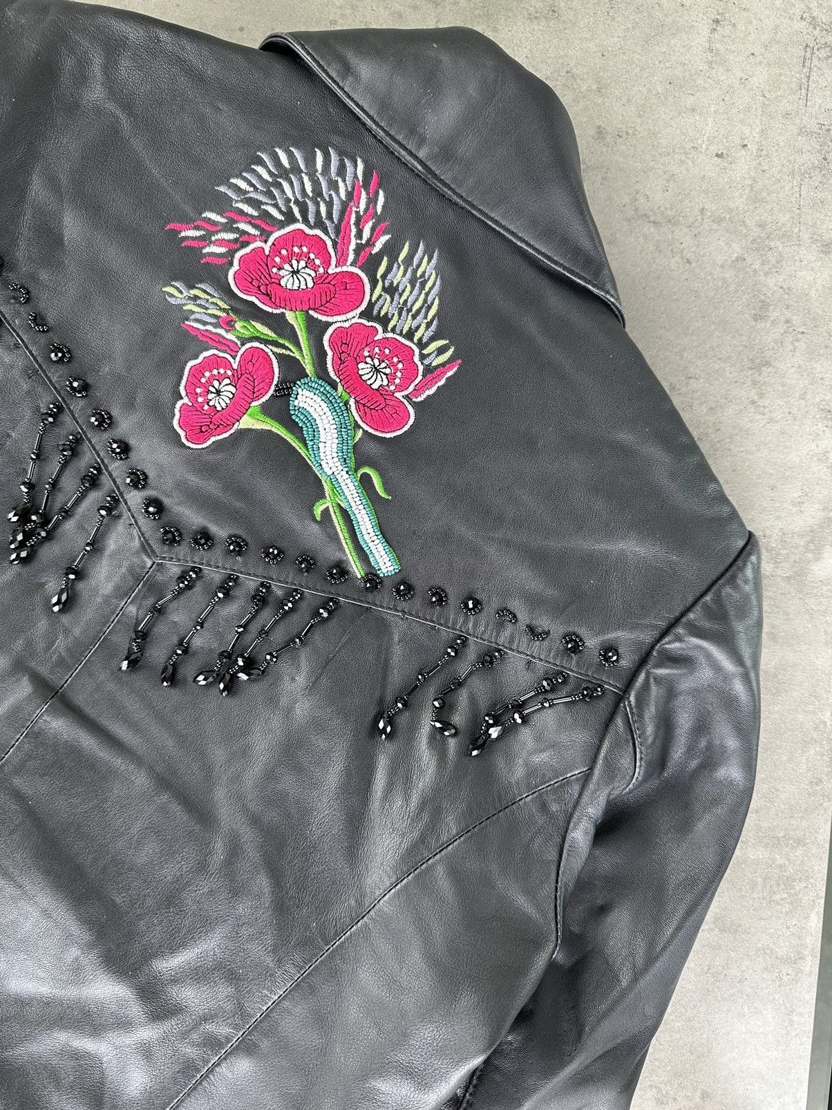 Cavalli Class Cavalli Class Leather Jacket With Embroidery Size S / US 4 / IT 40 - 17 Thumbnail