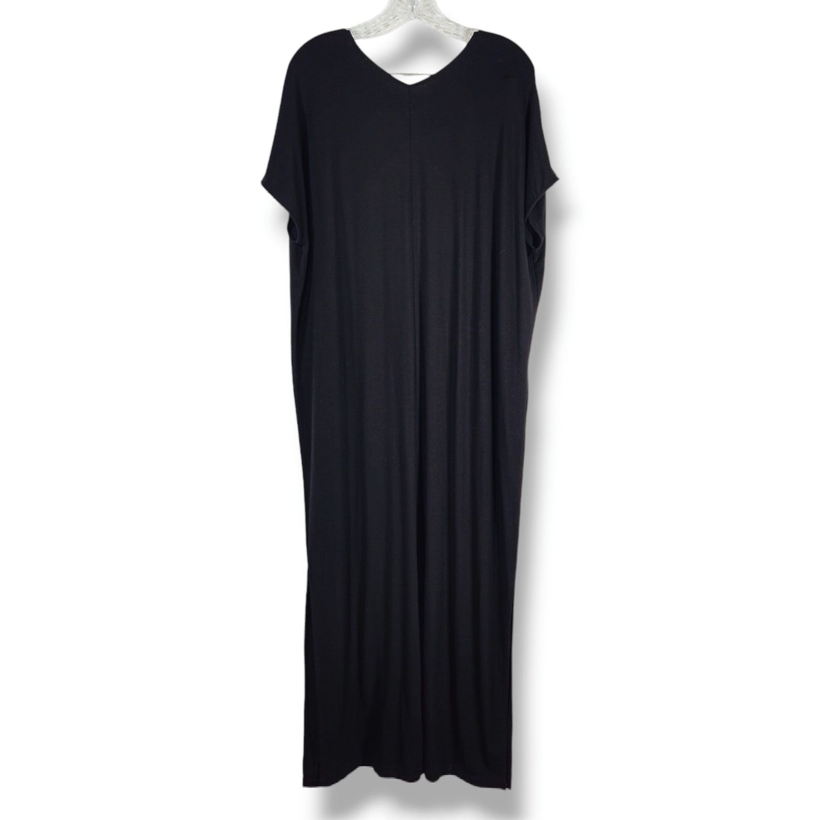 Other EUC Lilla P Double V-Neck Oversized Jersey Maxi Dress Sz. XL Size XL / US 12-14 / IT 48-50 - 2 Thumbnail