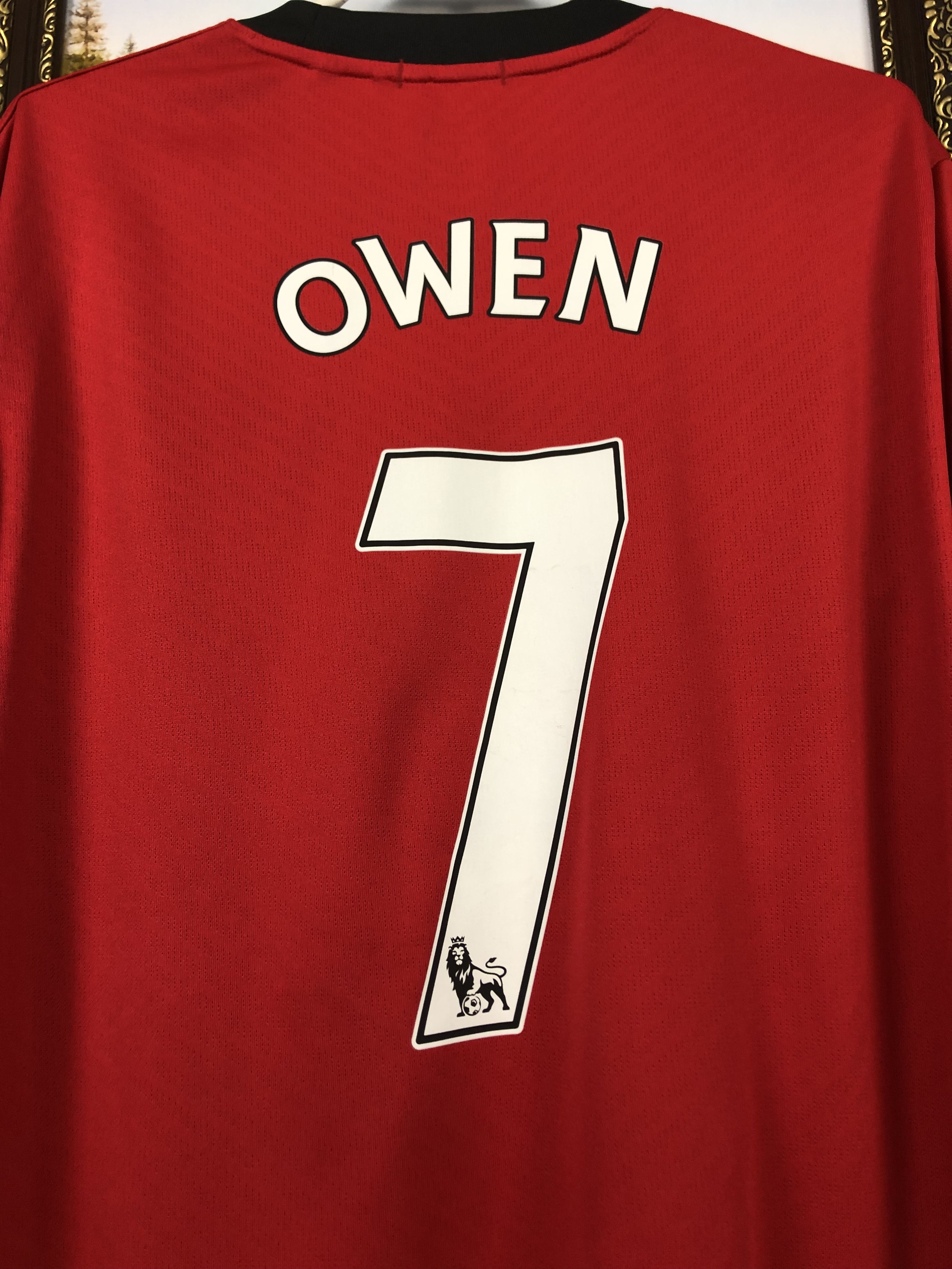Nike Manchester United 2009 Shirt Nike #7 Owen Long Sleeve Size US L / EU 52-54 / 3 - 17 Thumbnail