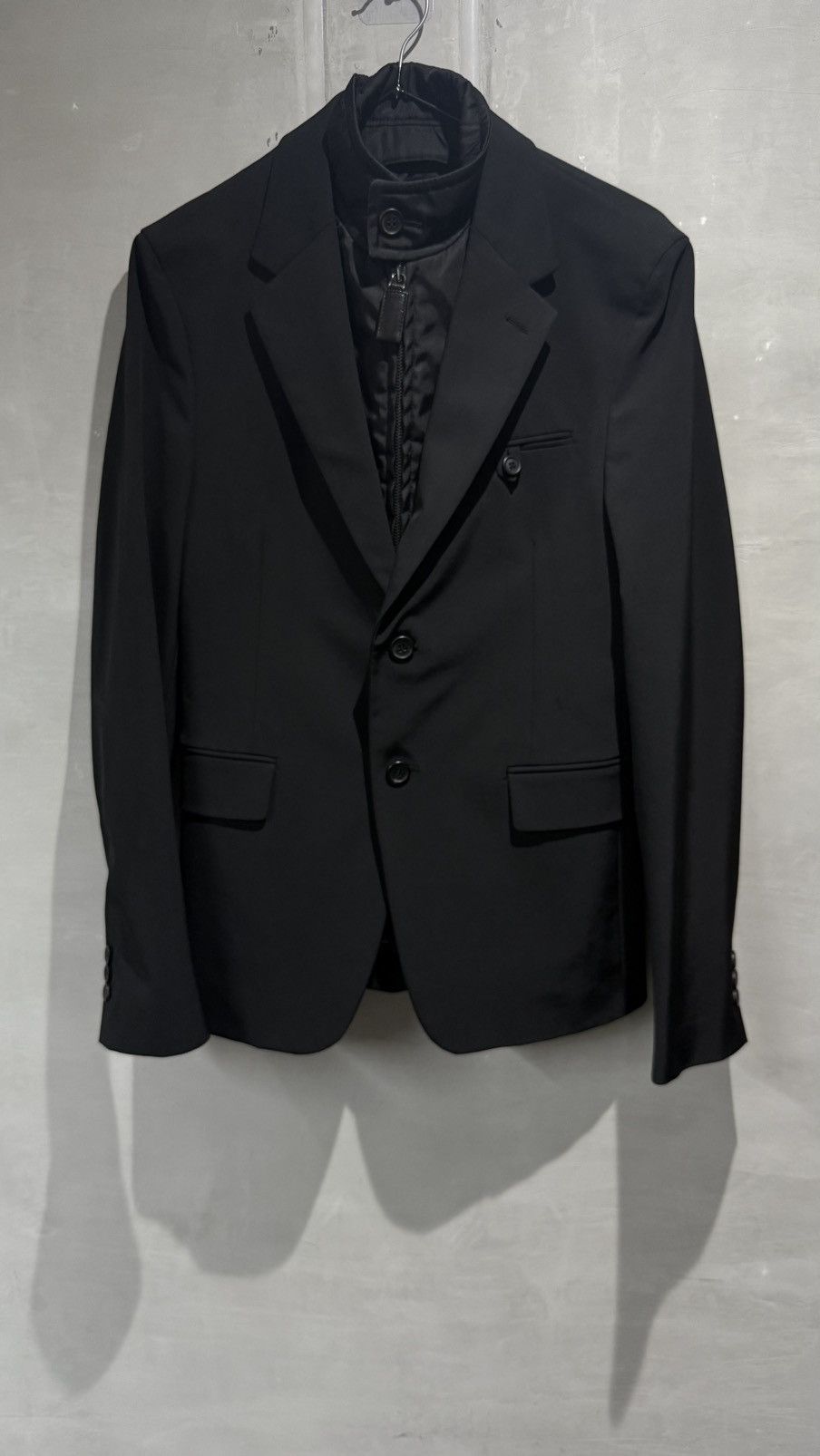 Designer × Prada Prada Single Breasted Double Lined Nylon Suit Blazer Size 44R - 19 Thumbnail