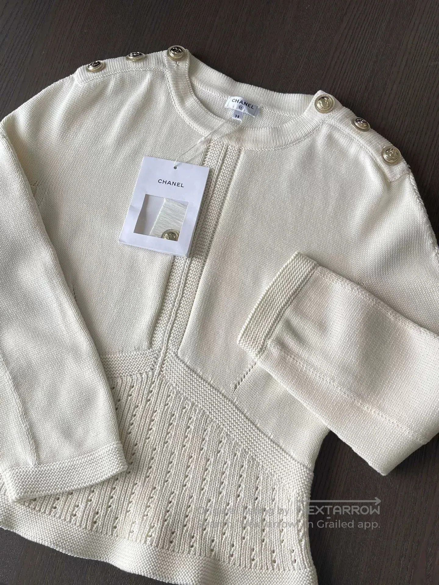 Chanel Chanel 2020 Equestrian White Cashmere Sweater. Size US M / EU 48-50 / 2 - 4 Thumbnail