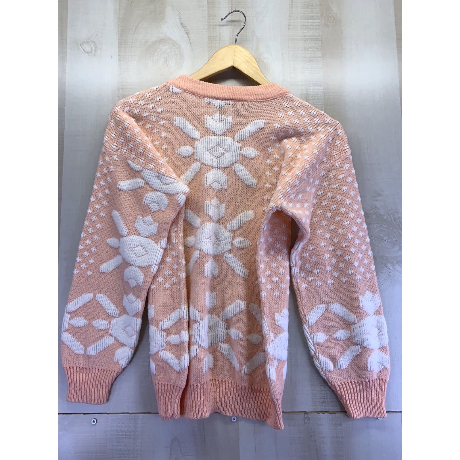 Vintage VINTAGE No Way Knit Sweater Peach M 1980-90s Made in USA-7056 Mens Size M / US 6-8 / IT 42-44 - 5 Thumbnail