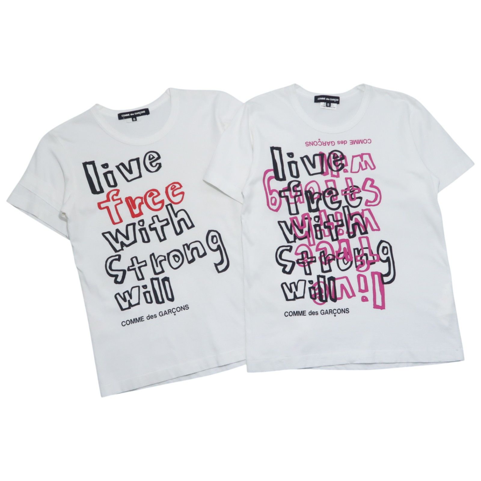 Comme des Garcons Comme des Garcons Live Free With Strong Will Double Tee Size US S / EU 44-46 / 1 - 1 Thumbnail