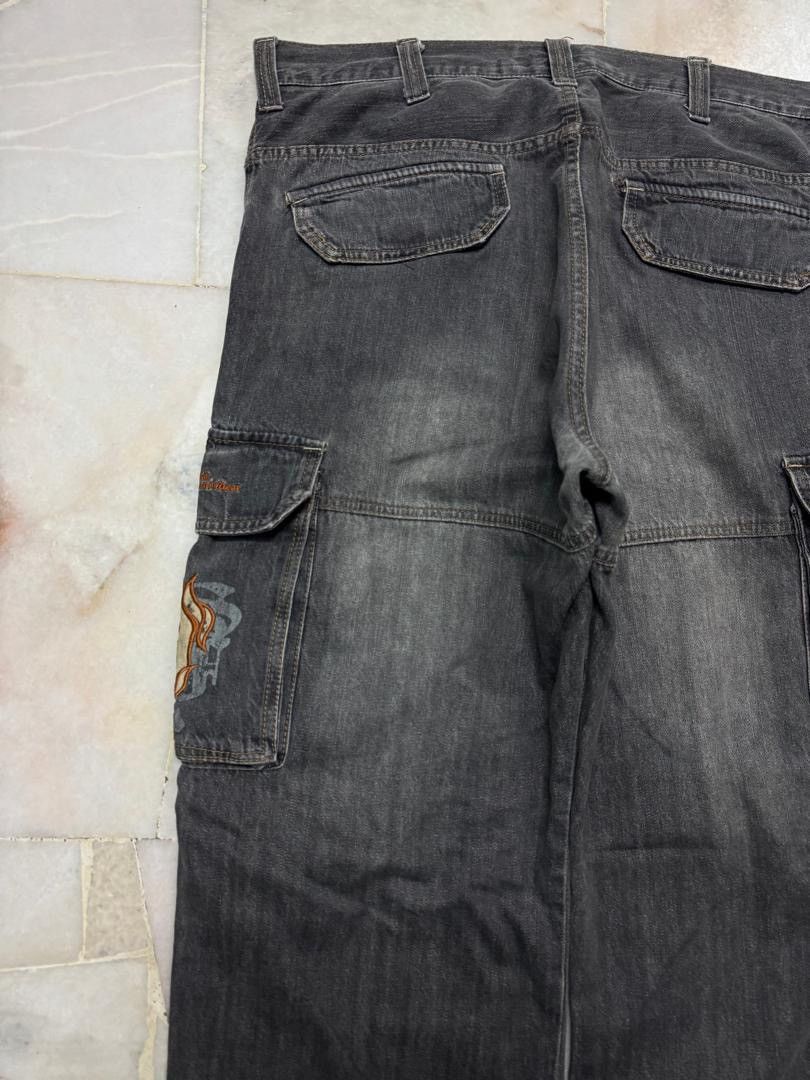 20471120 💥BAGGY💥VINTAGE 90s PIKO INSANE BIG POCKET DISTRESSED DENIM Size US 36 / EU 52 - 15 Thumbnail