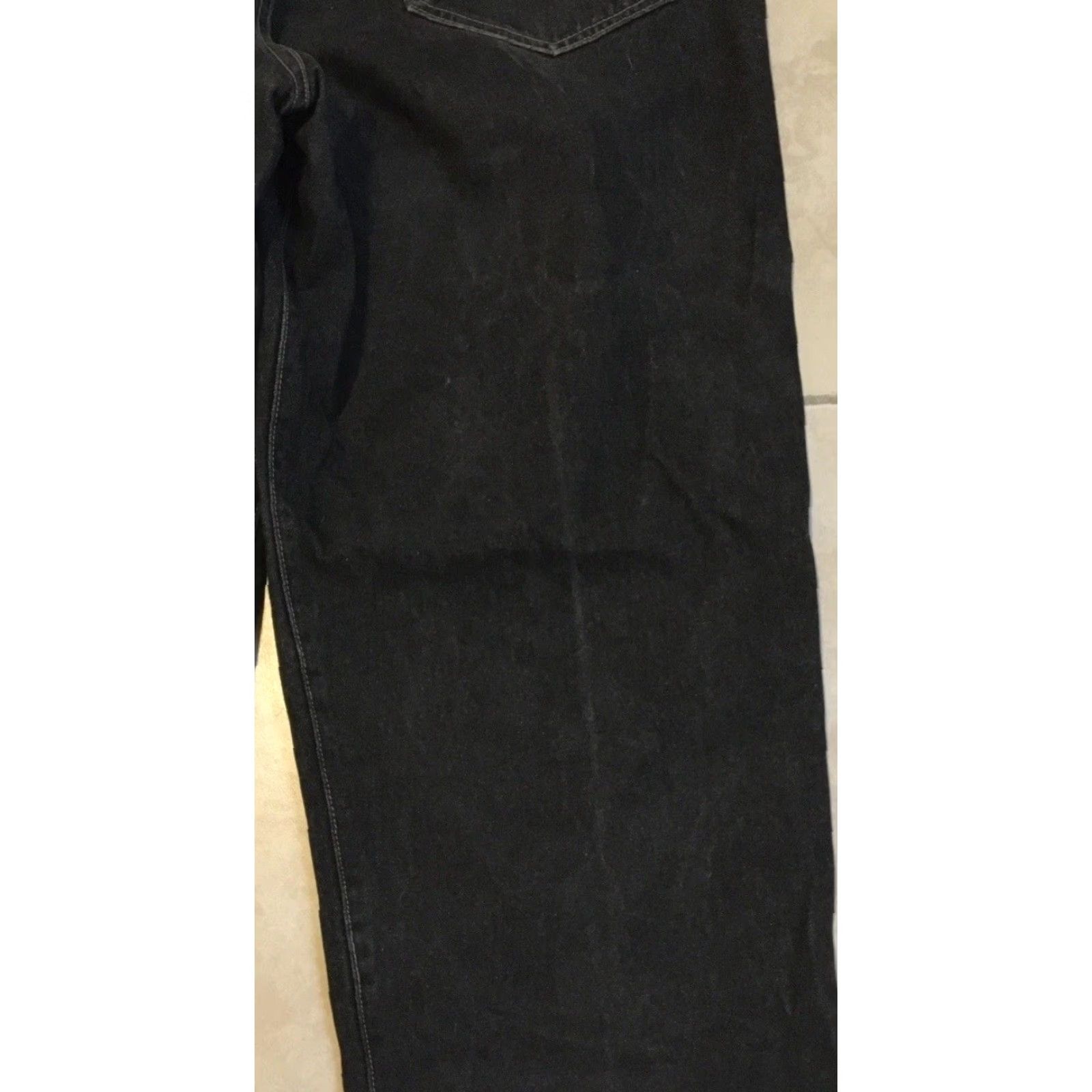 Guess VINTAGE GUESS Jeans 90s Distressed Baggy 40 Black Denim Silvertab Polar Butter Men Regular 33in Wide-Leg Grunge Rock USA Big Boy Inseam 33 Mens Jeans Size US 40 / EU 56 - 7 Thumbnail