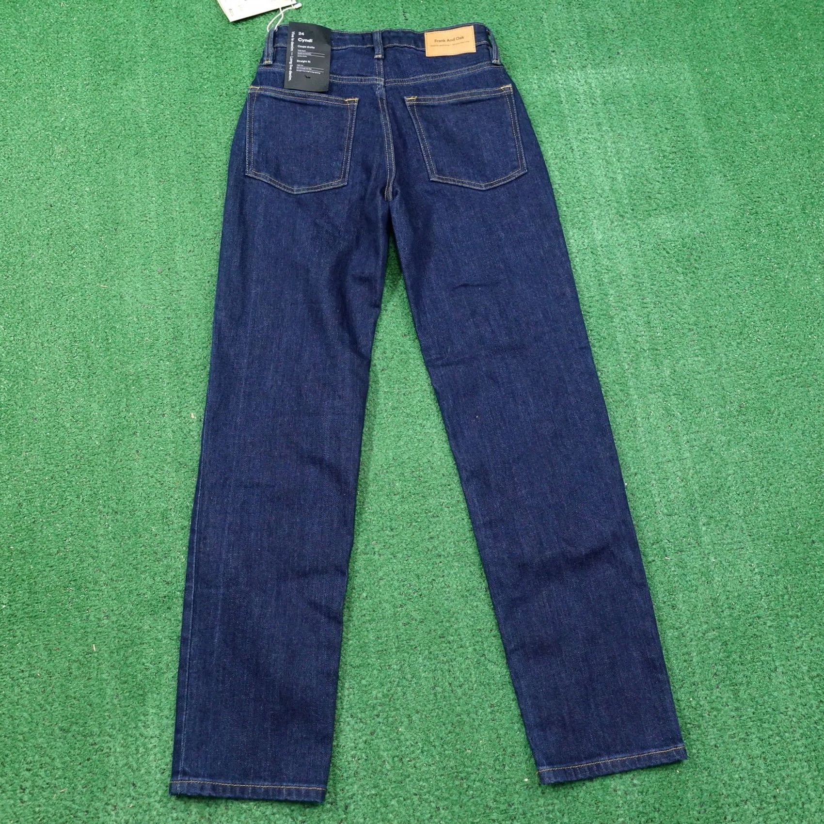 Frank And Oak FRANK AND OAK CYNDI STRAIGHT FIT DENIM BLUE JEANS WOMENS SIZE 24 NEW NWT Size 42" / US 20 - 6 Thumbnail