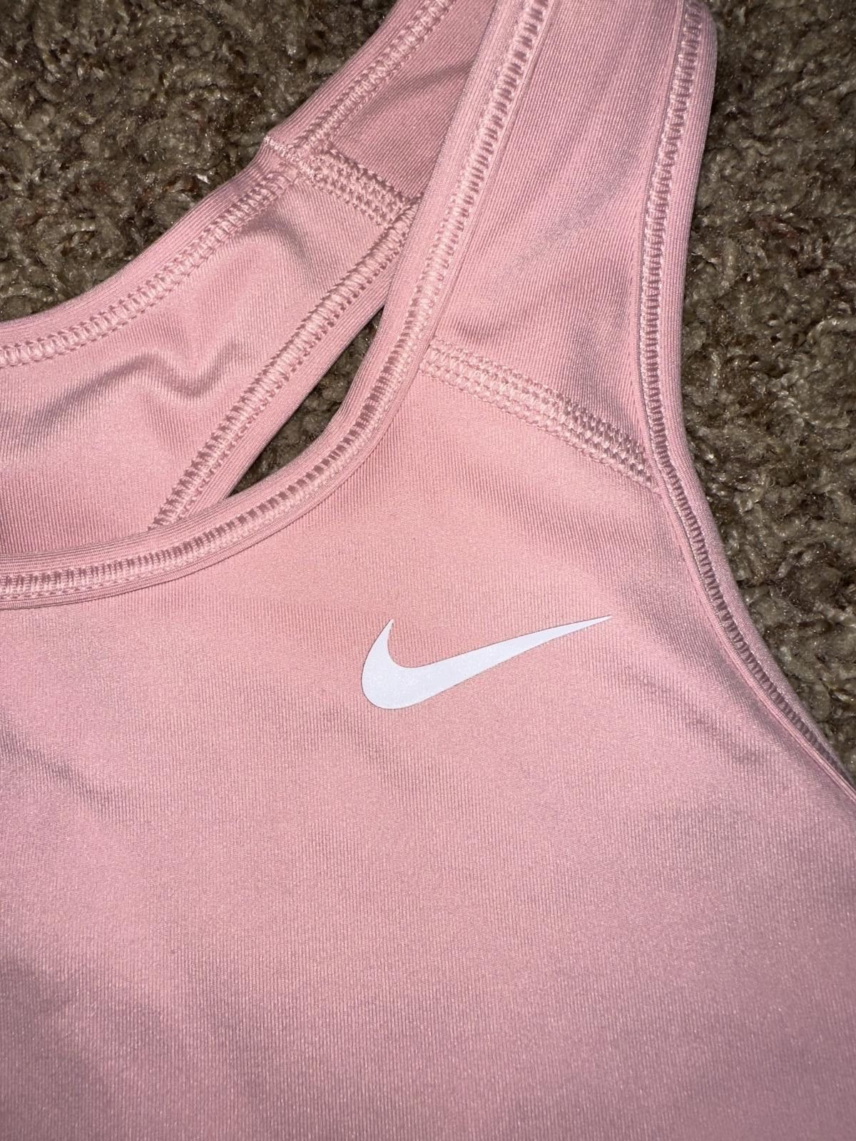Nike Nike Pro Swoosh Pink Medium Support Bra Women's (Non PAD) Size ONE SIZE - 2 Thumbnail
