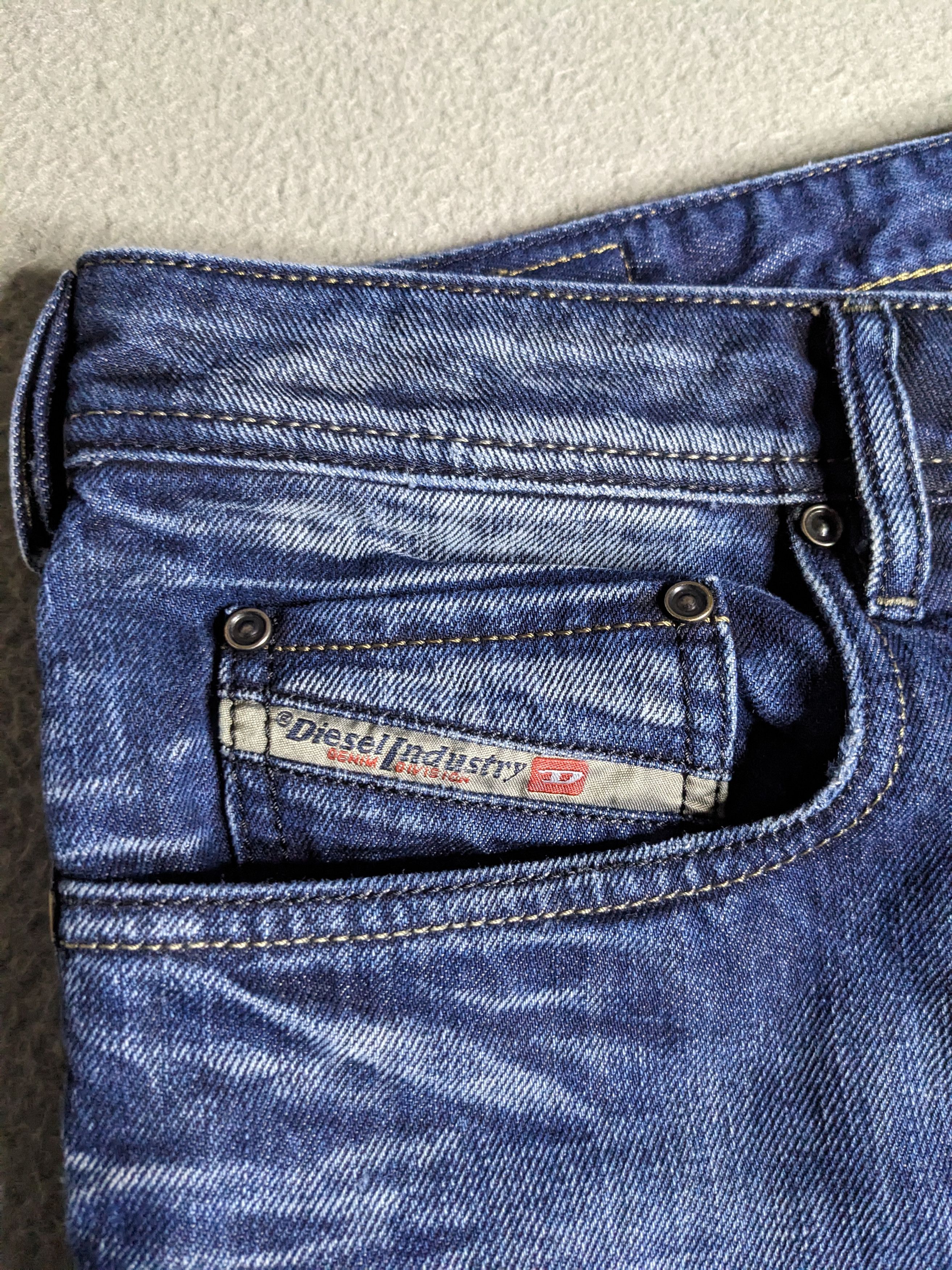 Diesel Diesel Zathan Jeans Mens 42x28 Blue Dark Wash Bootcut Italy Size US 42 / EU 58 - 6 Thumbnail