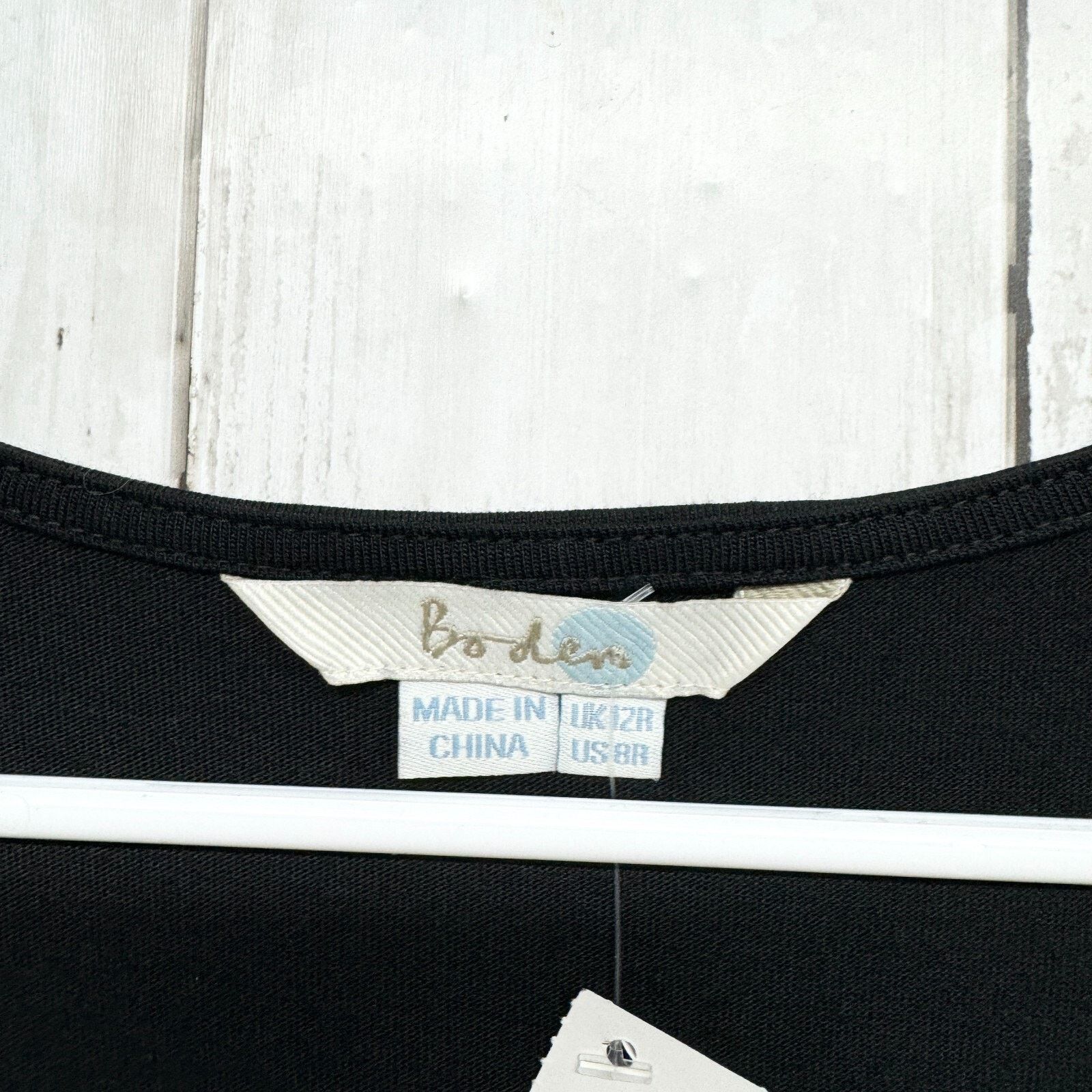 Boden Boden Dress Sz 8R Crossover Mini Cotton V Neck Pleated Black Size M / US 6-8 / IT 42-44 - 2 Thumbnail