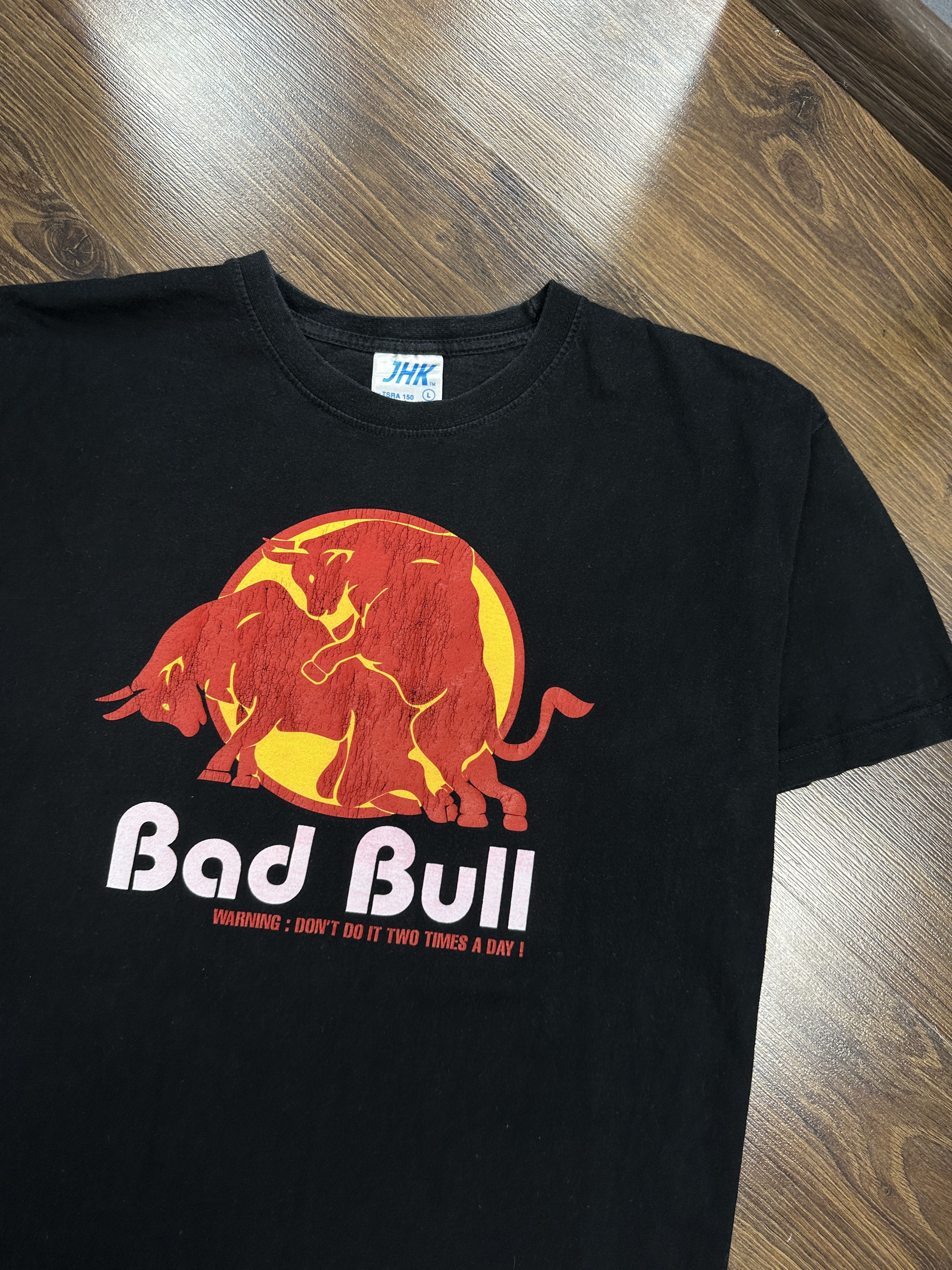 Red Bull Bed Bull Vintage T-Shirt Size US L / EU 52-54 / 3 - 2 Thumbnail