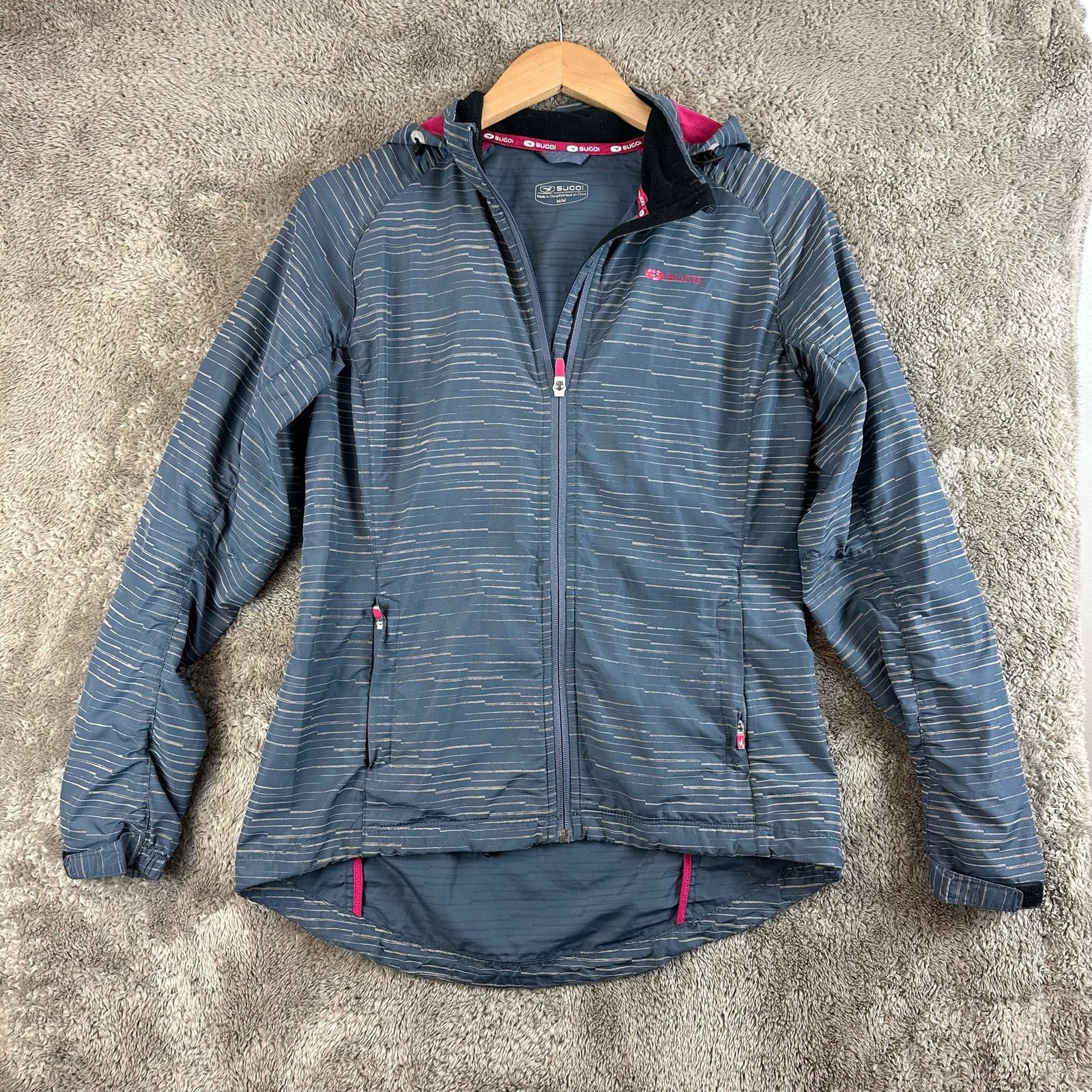 Other Sugoi Zap Jacket Running Cycling Women M Blue Gray Pink Size M / US 6-8 / IT 42-44 - 2 Thumbnail