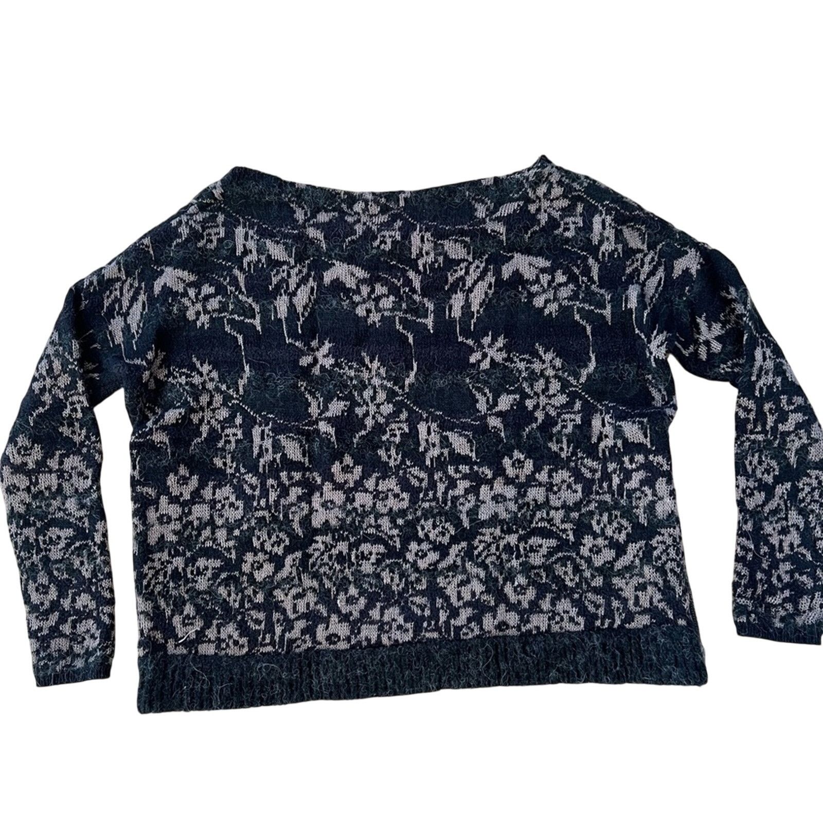Free People Free People Black/Tan Loose Fit Sweater (Sz S) Size S / US 4 / IT 40 - 5 Thumbnail