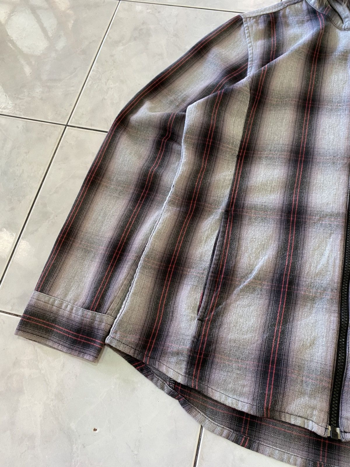 Japanese Brand Fur Net Man Slim Fit Classic Grey Plaid Hoodie Full Zip Size US L / EU 52-54 / 3 - 6 Thumbnail