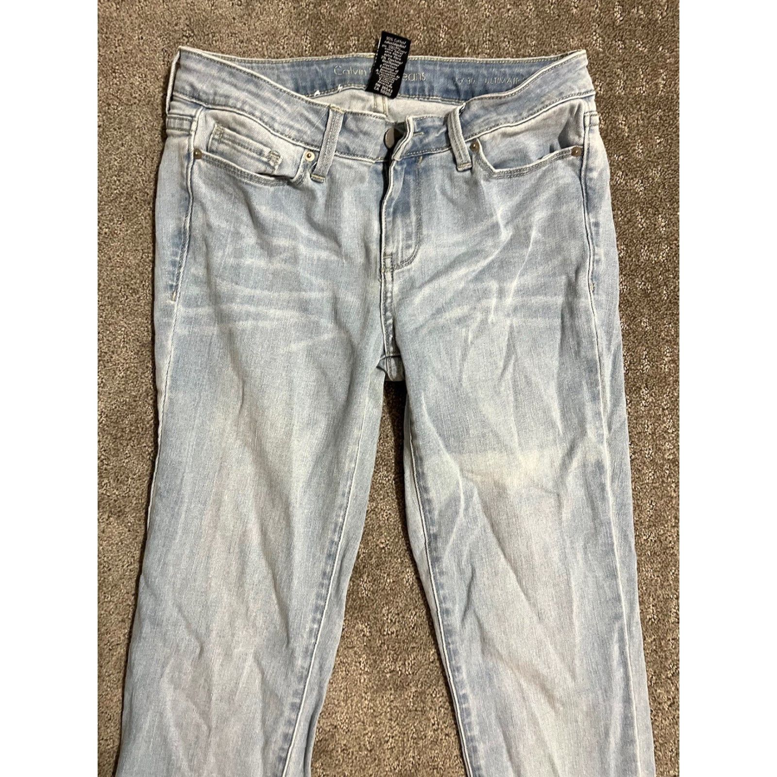 Vintage VINTAGE CALVIN KLEIN Jeans Ultimate Skinny Women's 2x30 Dark Wash Blue 2000s Womens Size 26" / US 2 / IT 38 - 2 Thumbnail