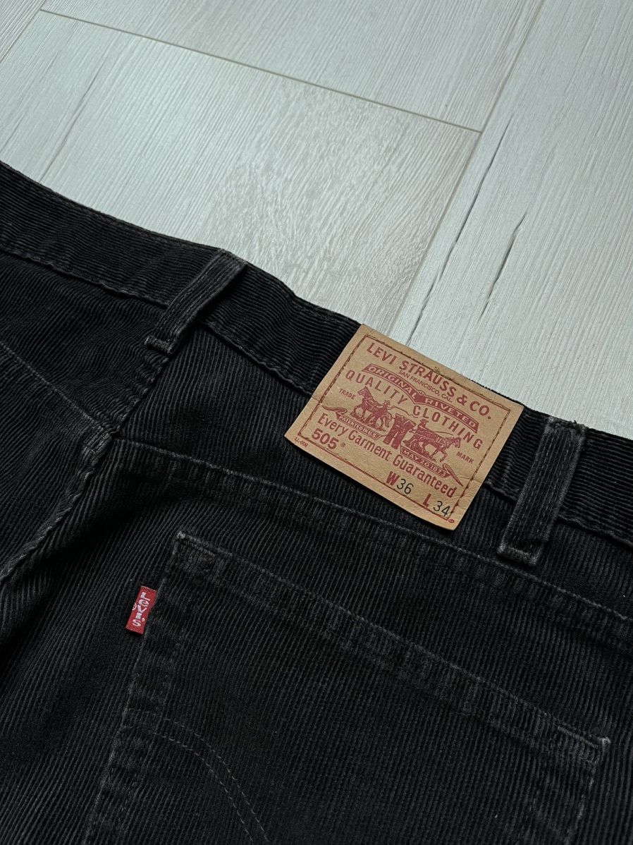 Levi's × Vintage Vintage 90s Levis 505 Corduroy Regular Straight 36x34 Pants Size US 34 / EU 50 - 4 Thumbnail