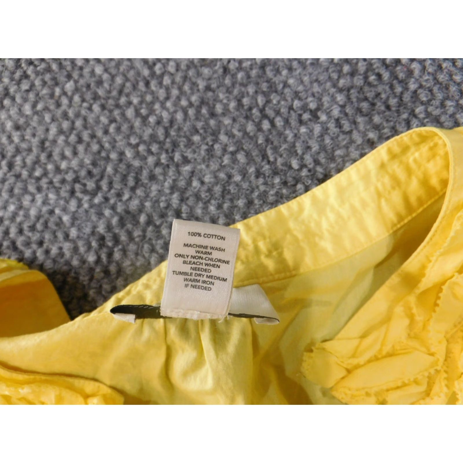 Ann Taylor Loft Ann Taylor Loft Womens Blouse Shirt V-Neck Sleeveless 100% Cotton Yellow M Casual Size M / US 6-8 / IT 42-44 - 5 Thumbnail